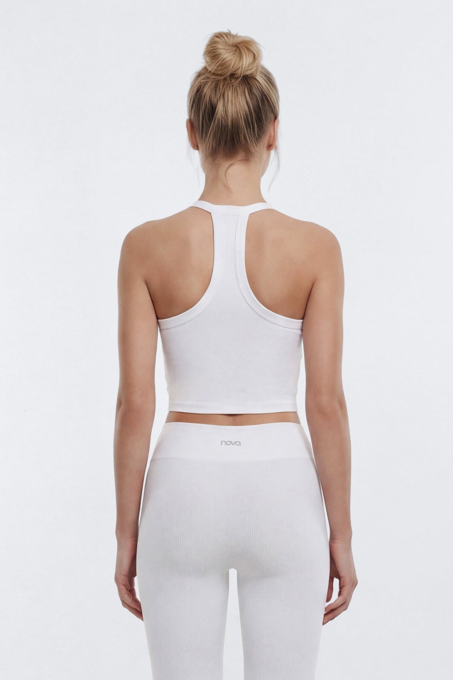 SeamlessLift™ V-Neck Racerback Active Tank - Bright White Fashion Nova