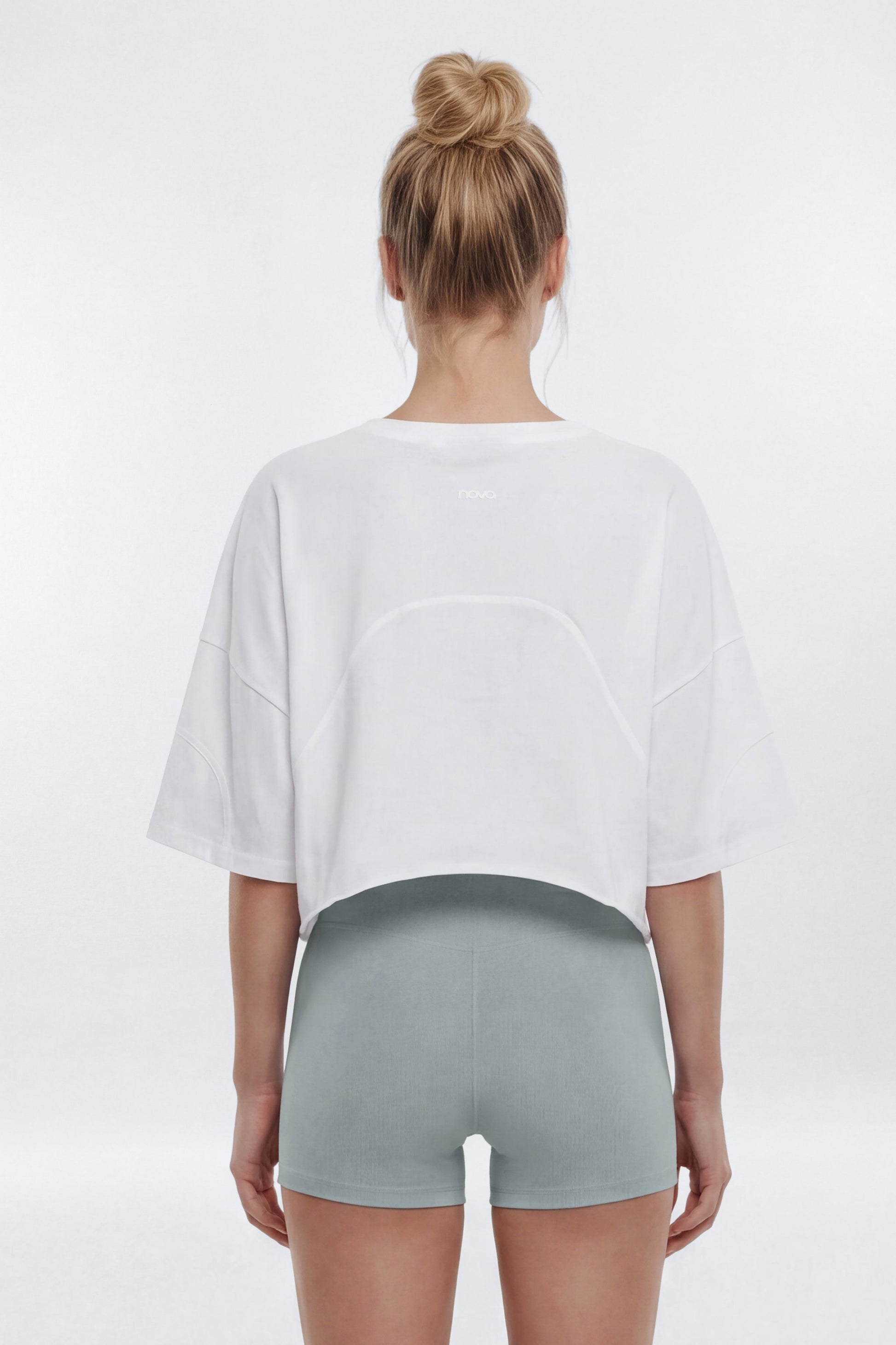 Cotton Jersey Oversized Stitched Short Sleeve Top - Bright White Fashion Nova