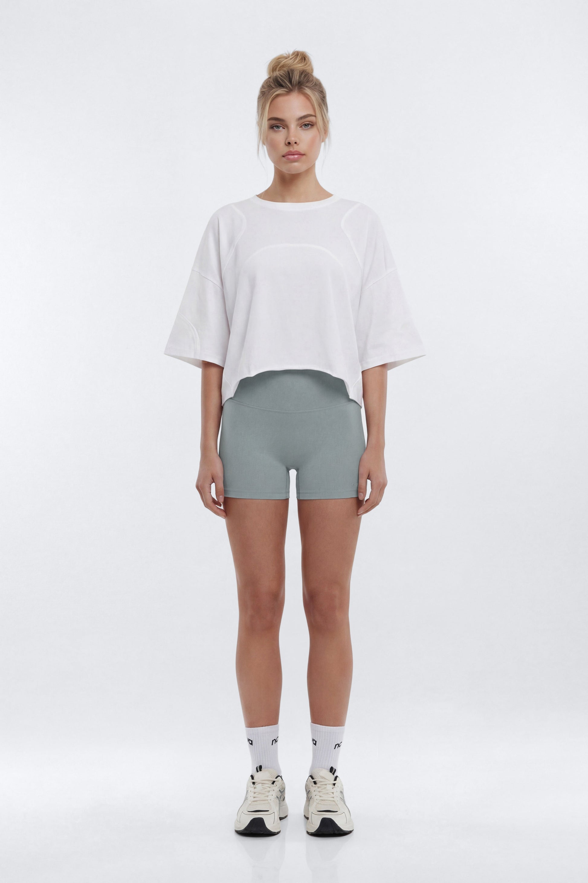 Cotton Jersey Oversized Stitched Short Sleeve Top - Bright White Fashion Nova