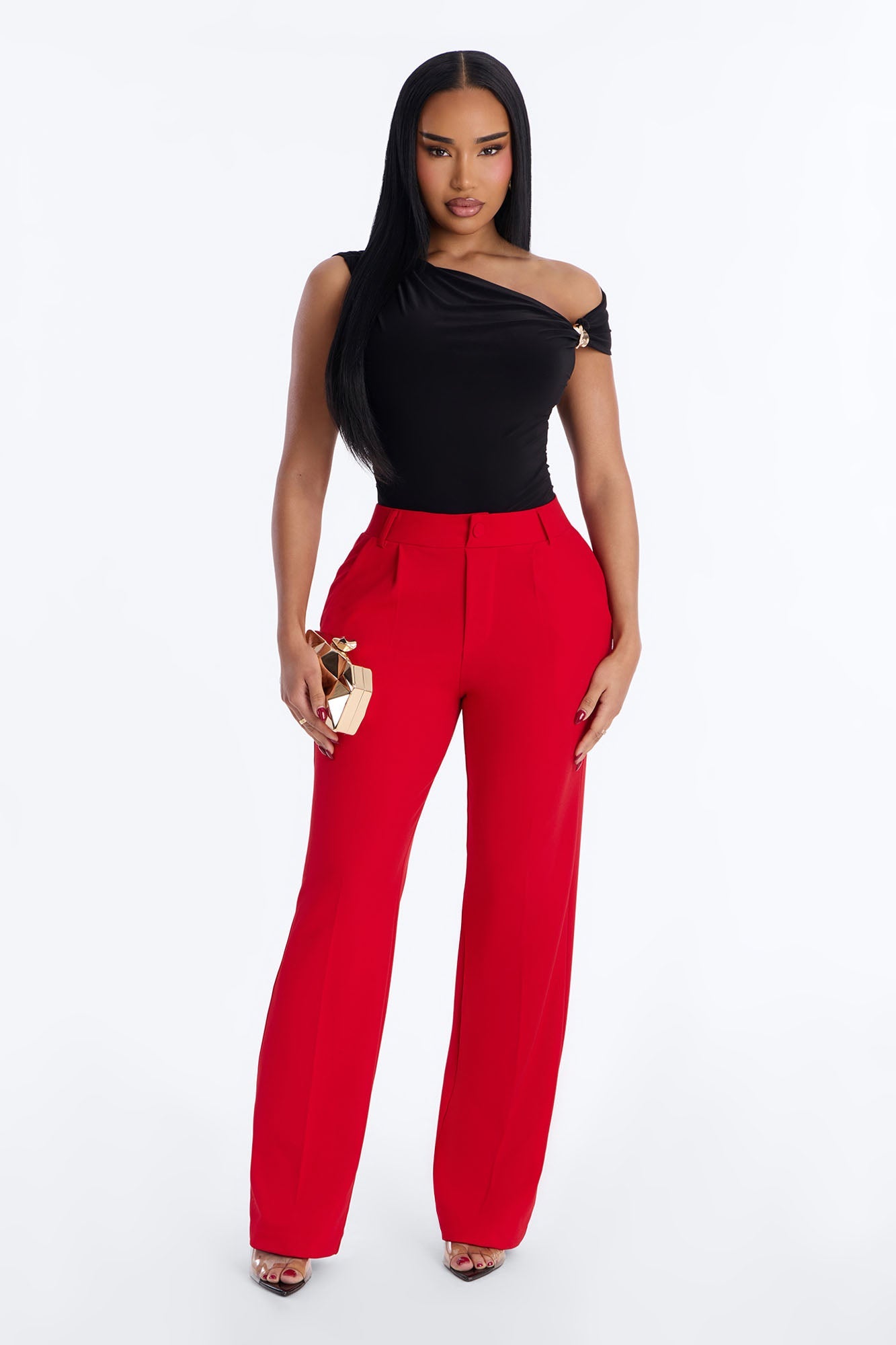 Moments Notice Off Shoulder Bodysuit - Black