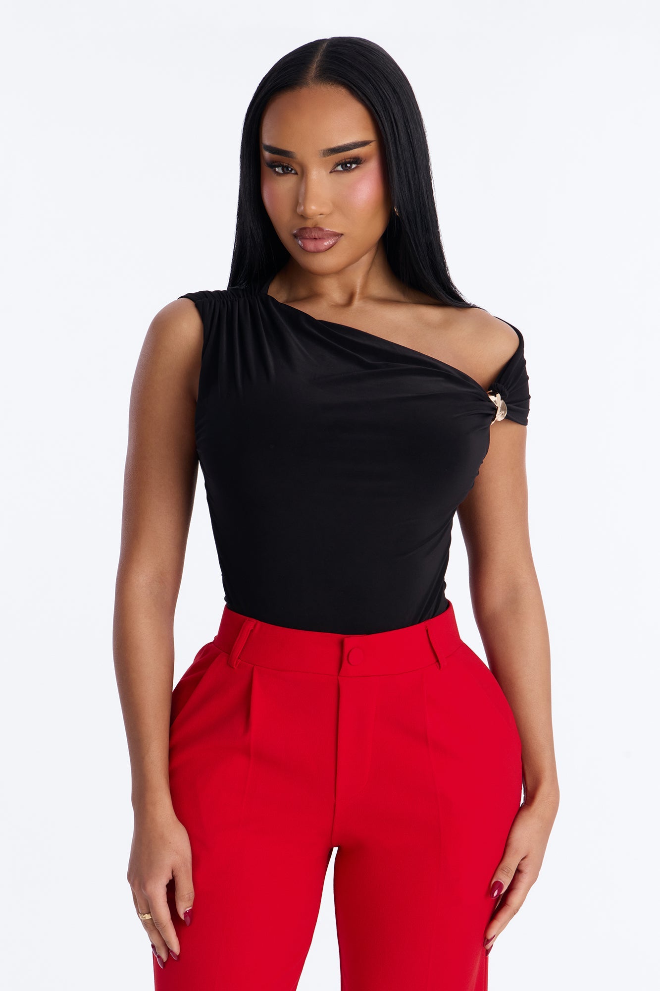 Moments Notice Off Shoulder Bodysuit - Black