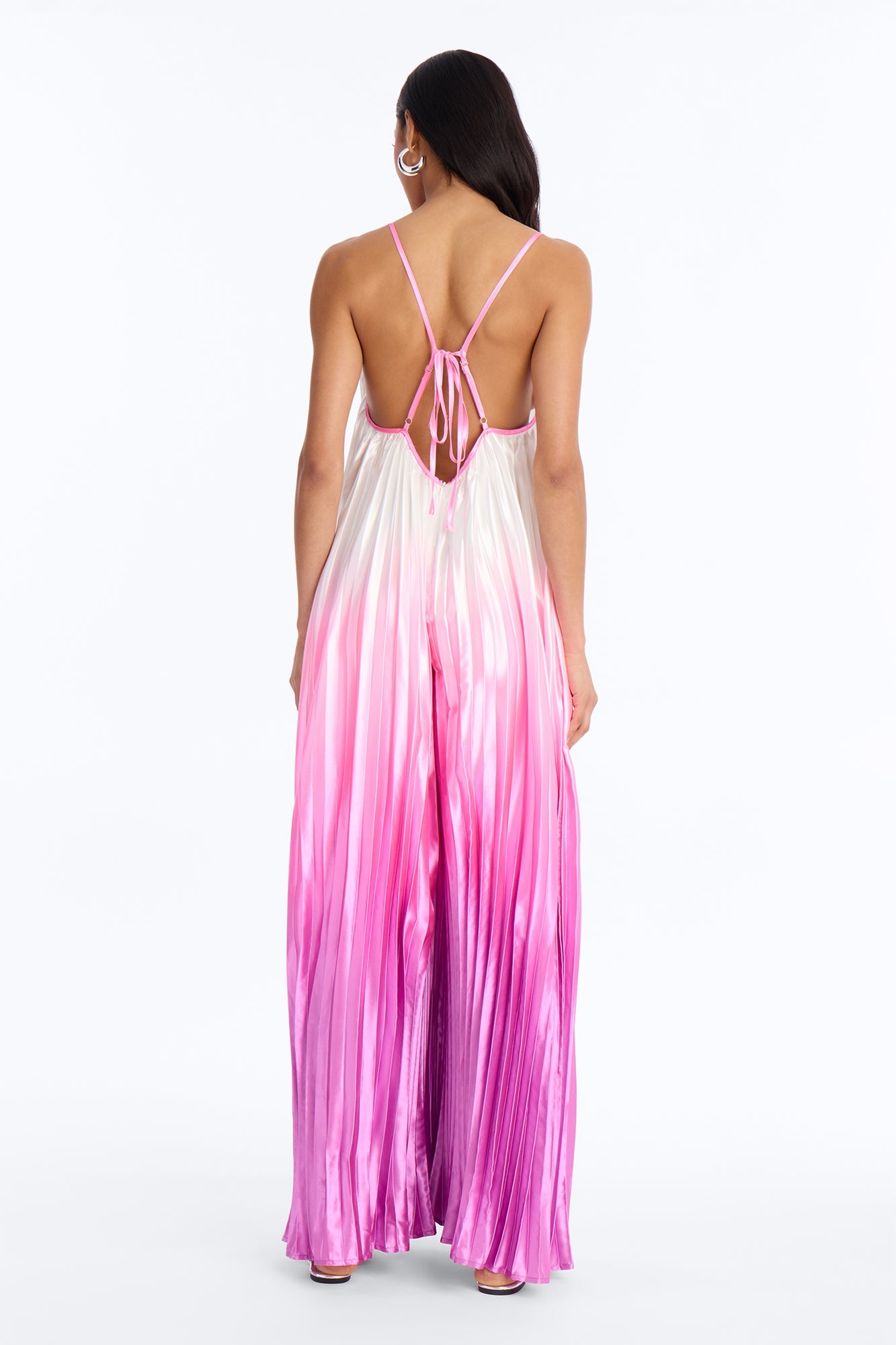Paige Satin Ombre Wide Leg Jumpsuit - Pink