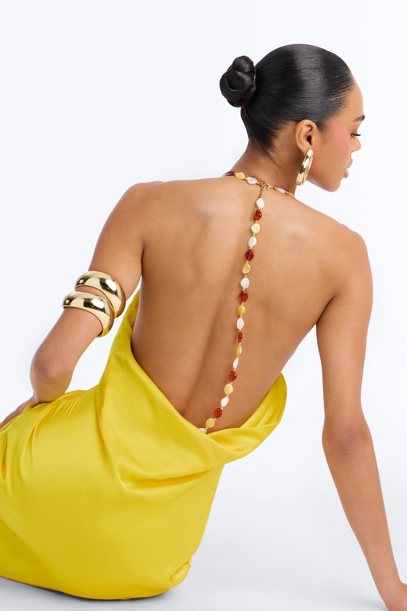 Bold Vibes Satin Maxi Dress - Yellow Fashion Nova