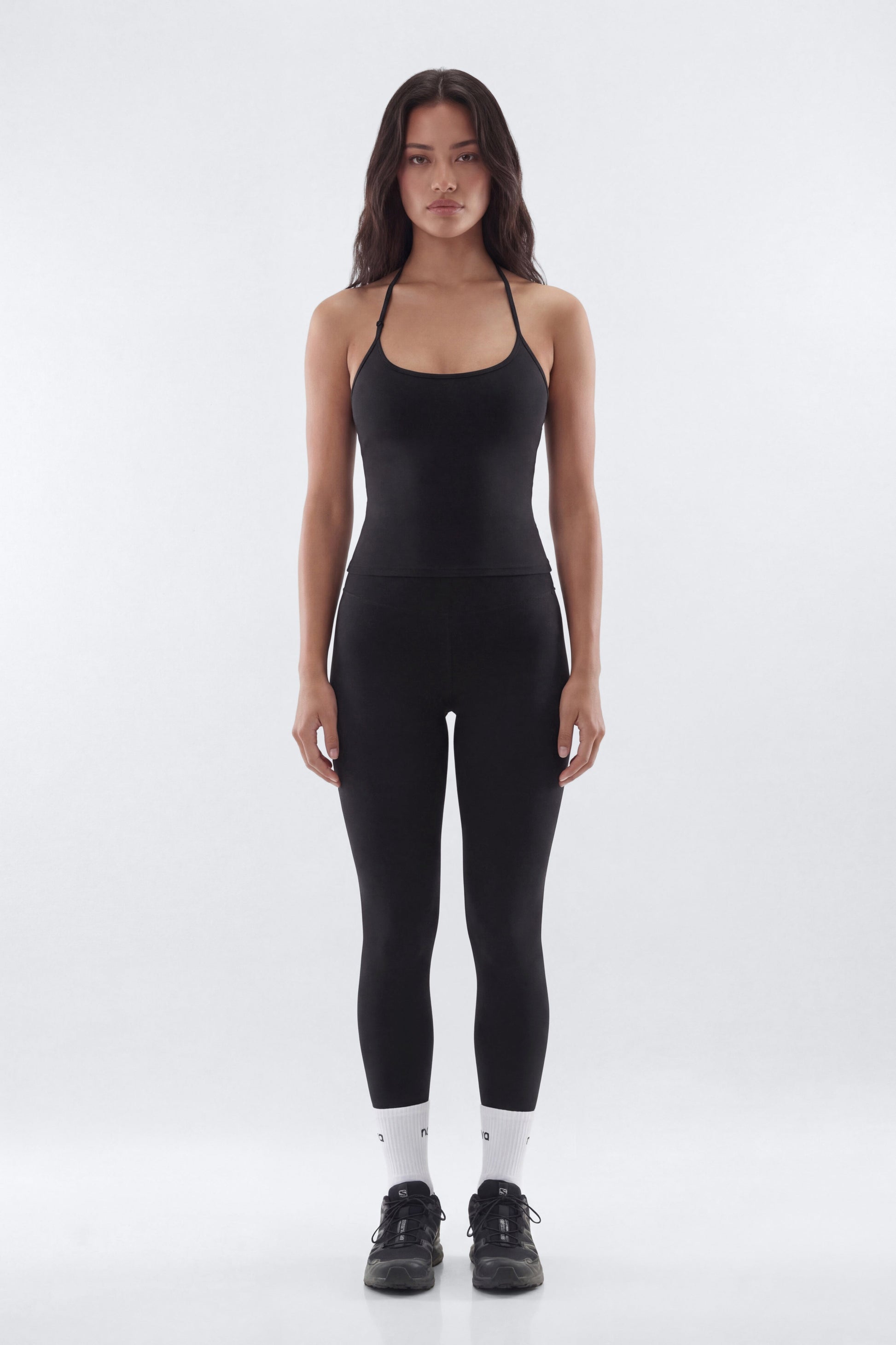 ButterSoft™ Adjustable Halter Tank - Black Fashion Nova