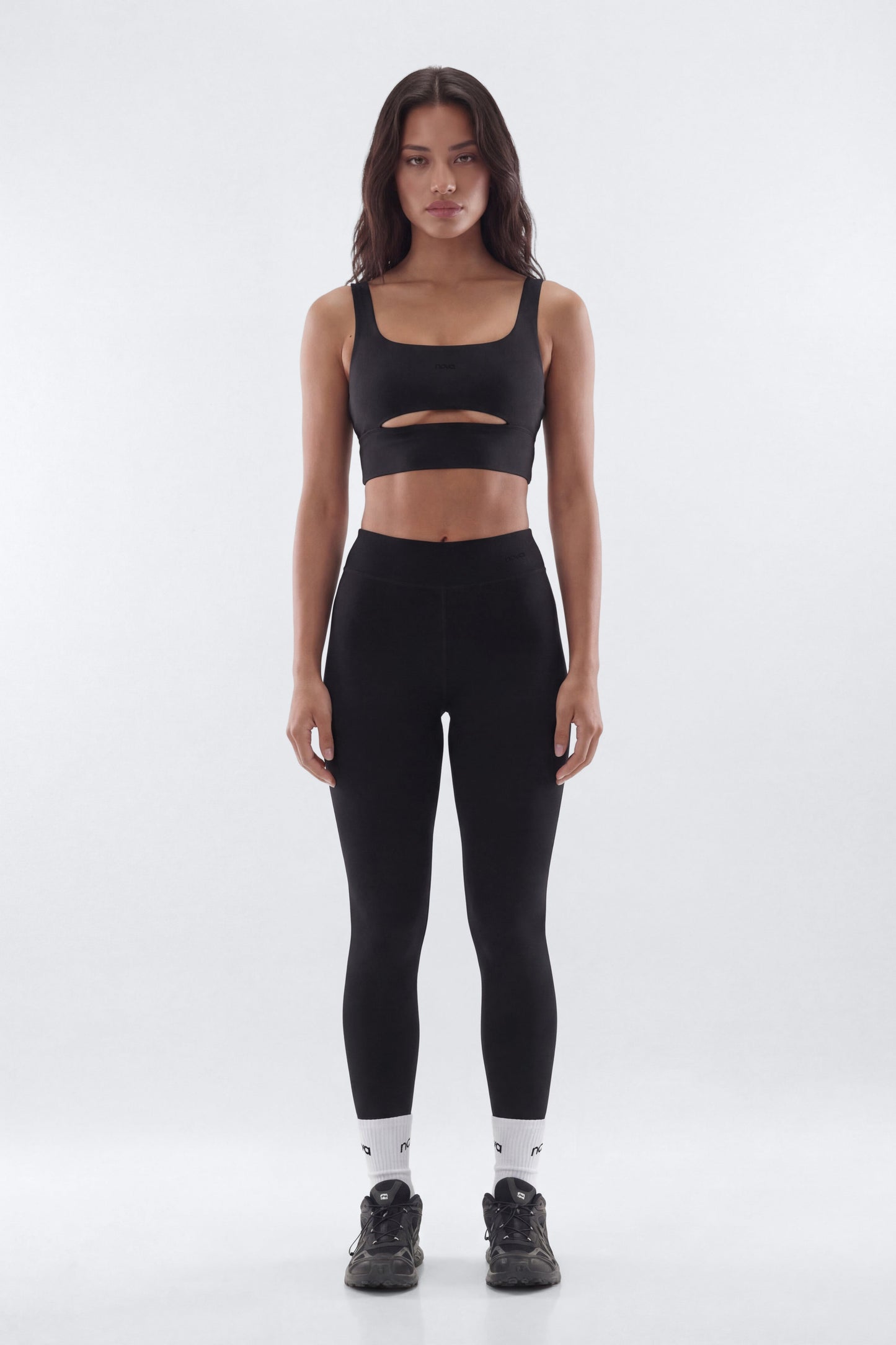 ButterSoft™ Cut Out Long Line Sports Bra - Black