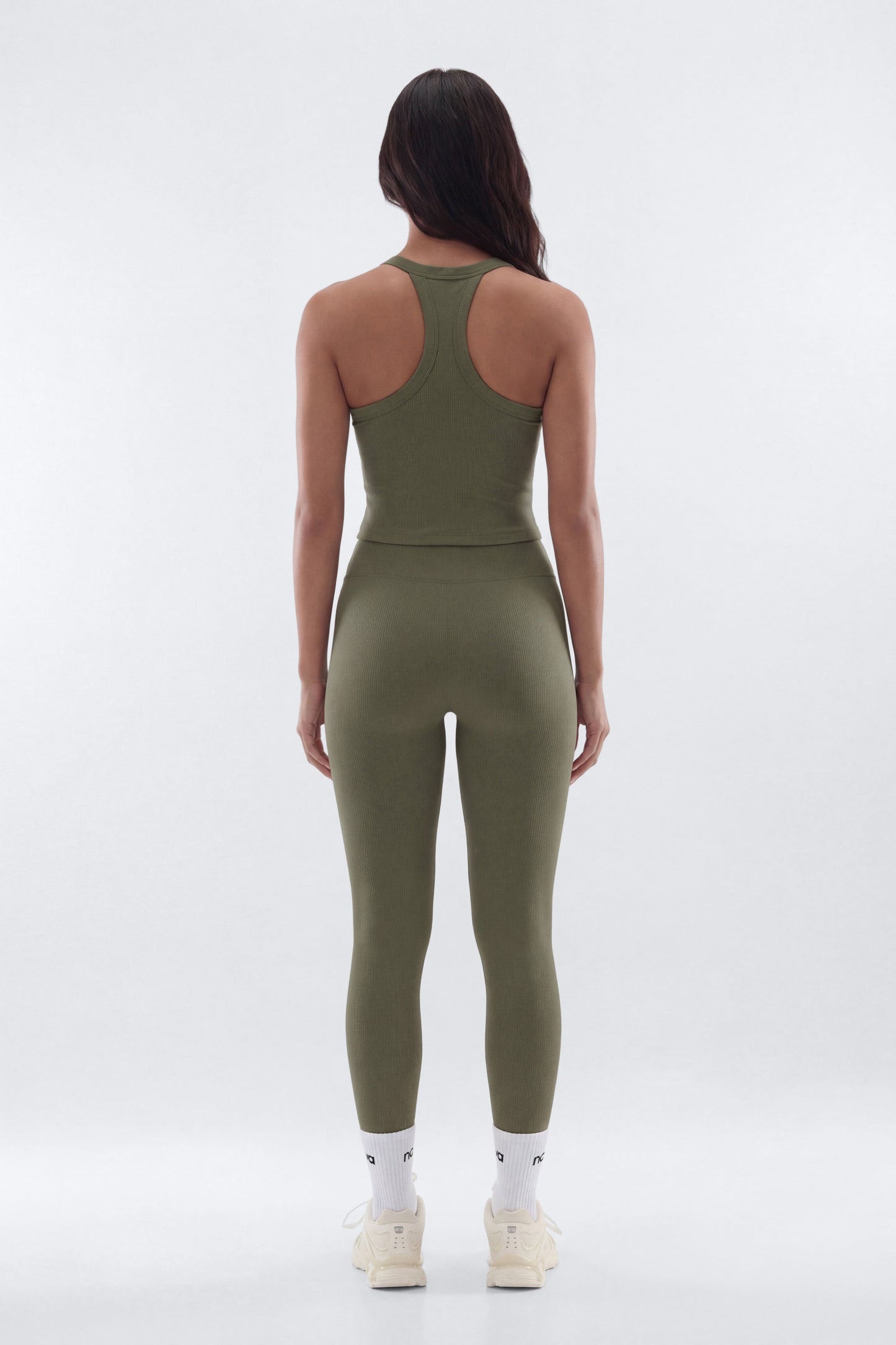 SeamlessLift™ V-Neck Racerback Active Tank - Moss Fashion Nova