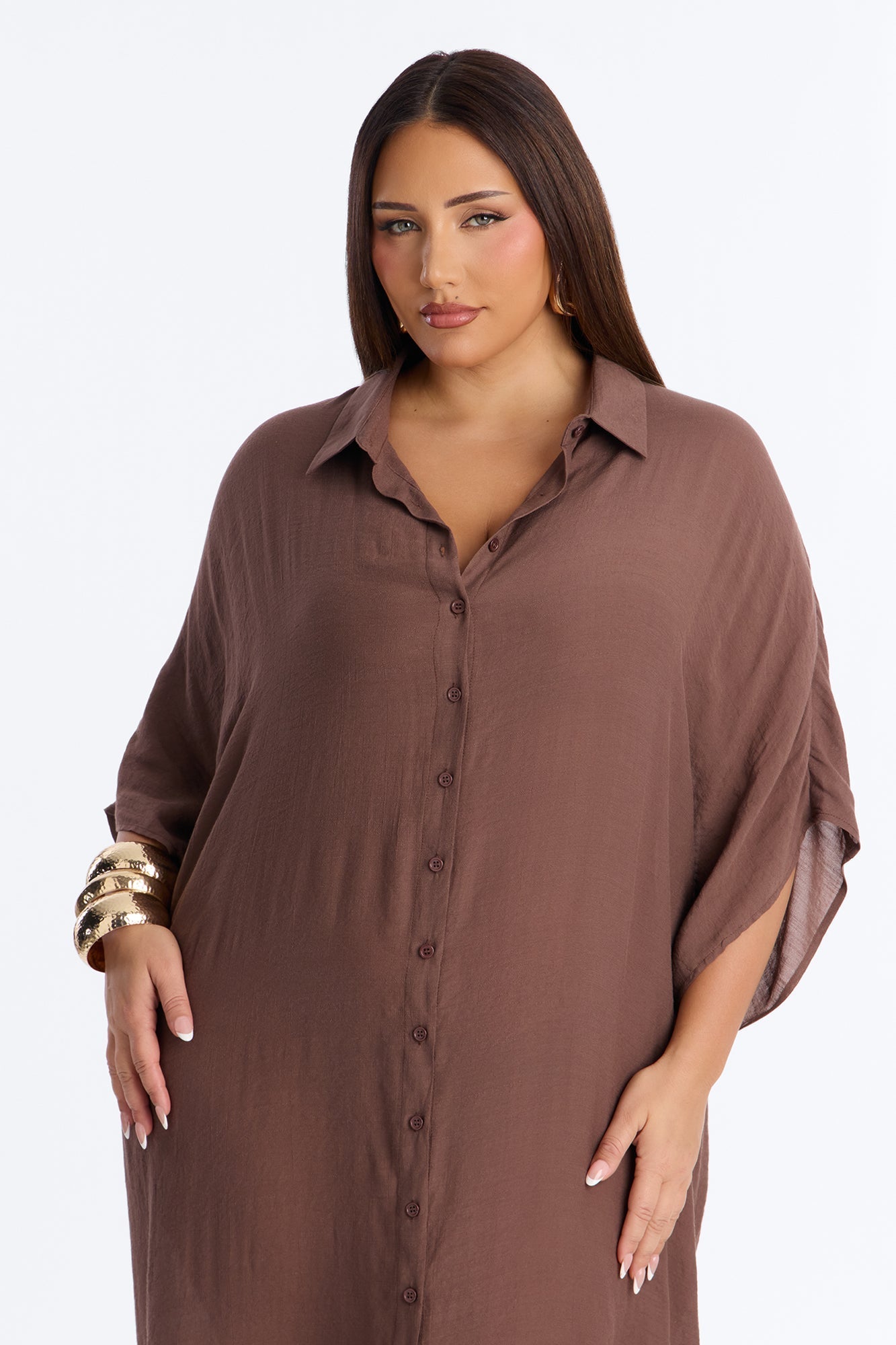 Lazy Summer Daze Cover Up Dress - Chocolate Fashion Nova