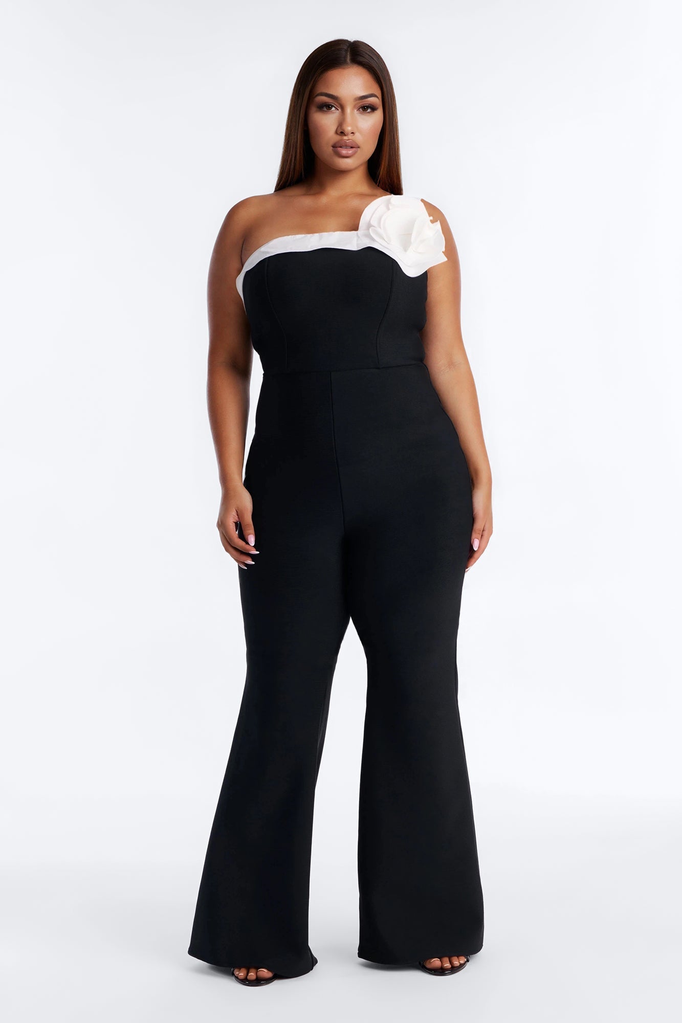 Fraya Bandage Flare Jumpsuit - Black
