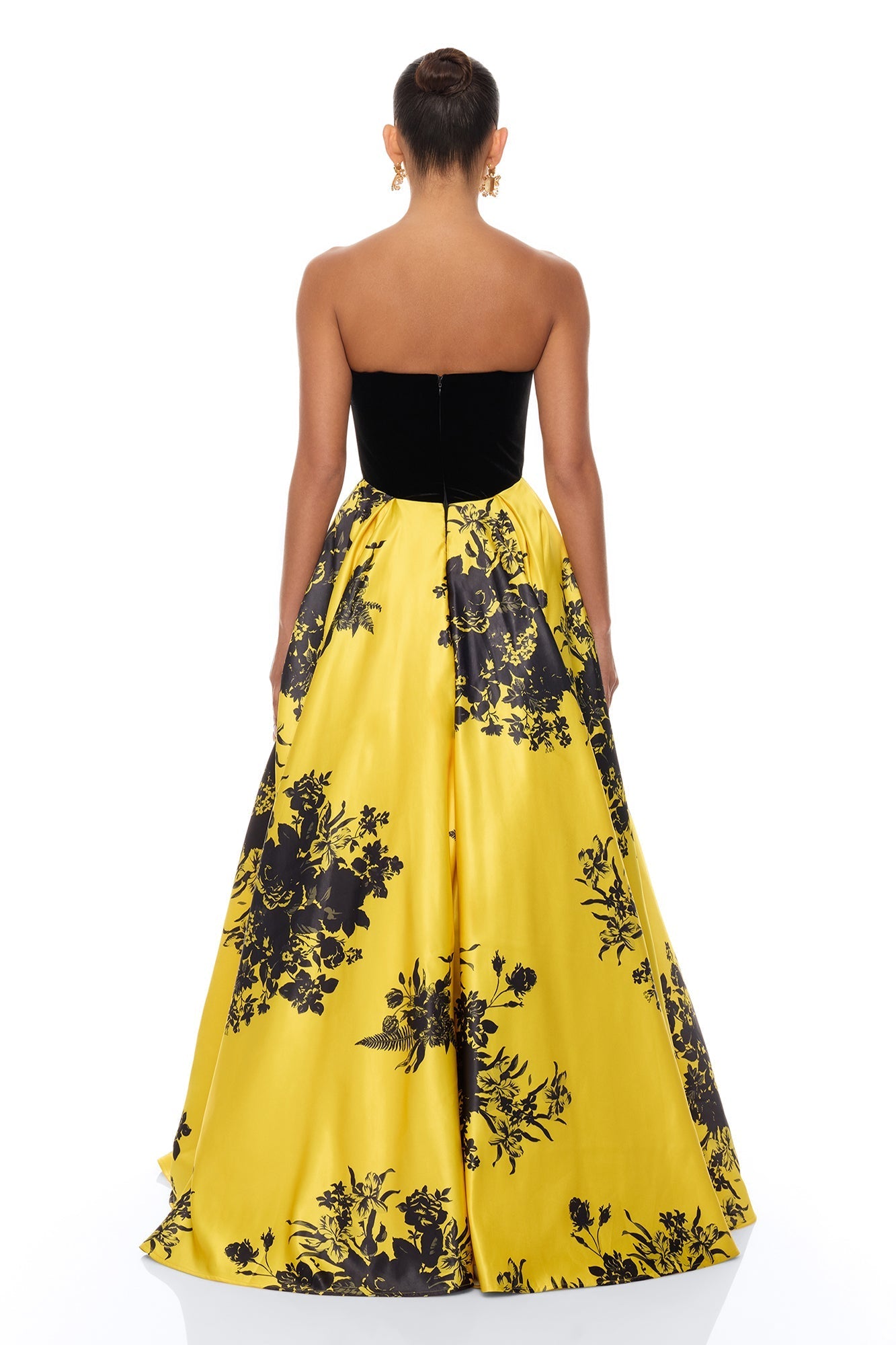 Miranda A Line Gown - Yellow/combo Fashion Nova