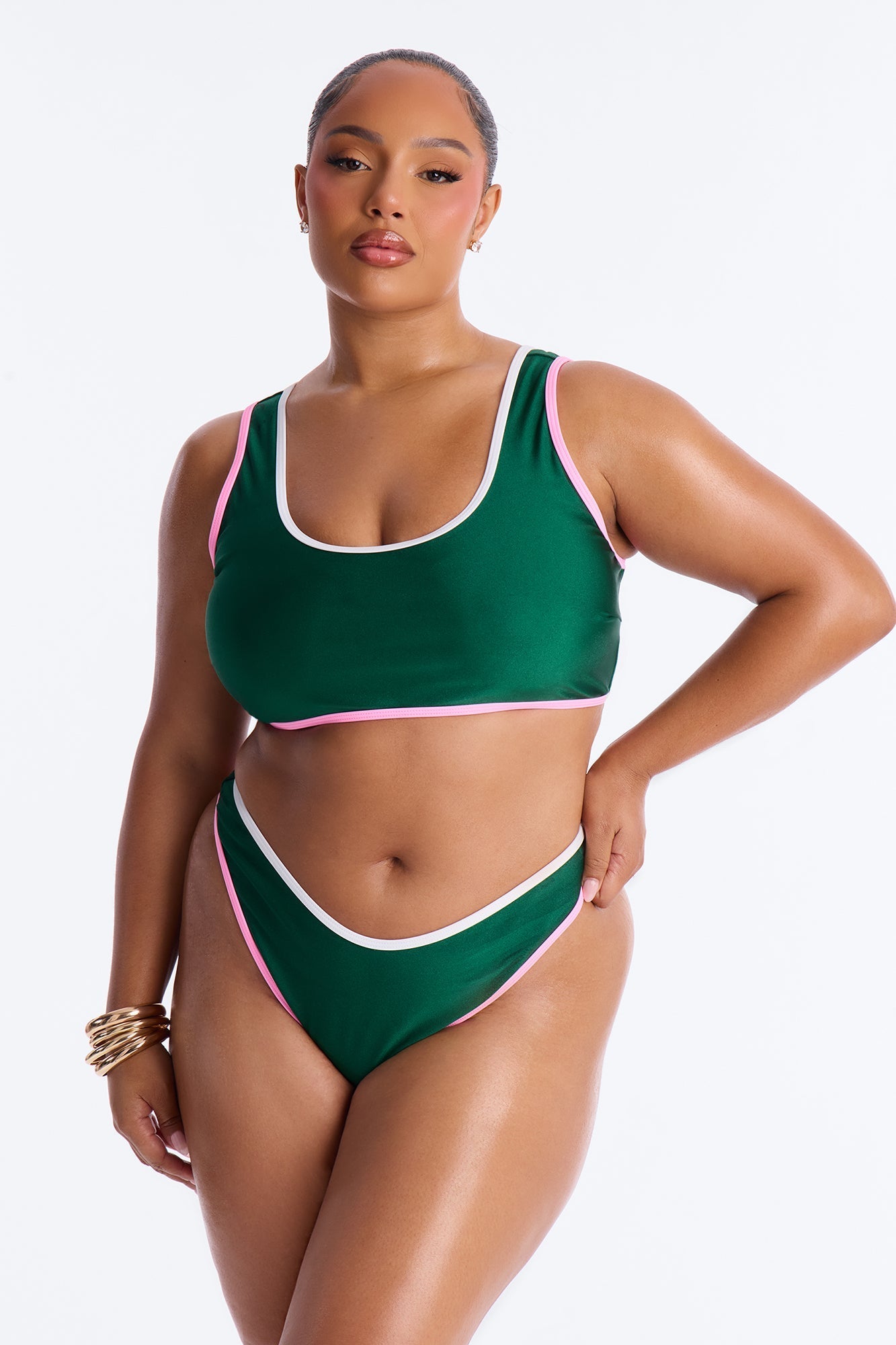 Sunkissed Darling 2 Piece Bralette Bikini Set - Green Fashion Nova