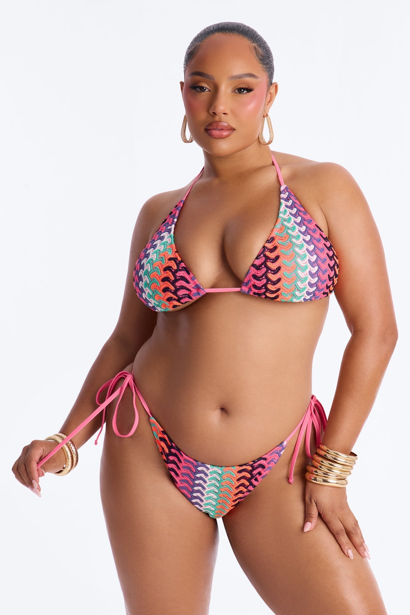 Alicia 4pc Bikini And Coverup Set - Multi Color Fashion Nova