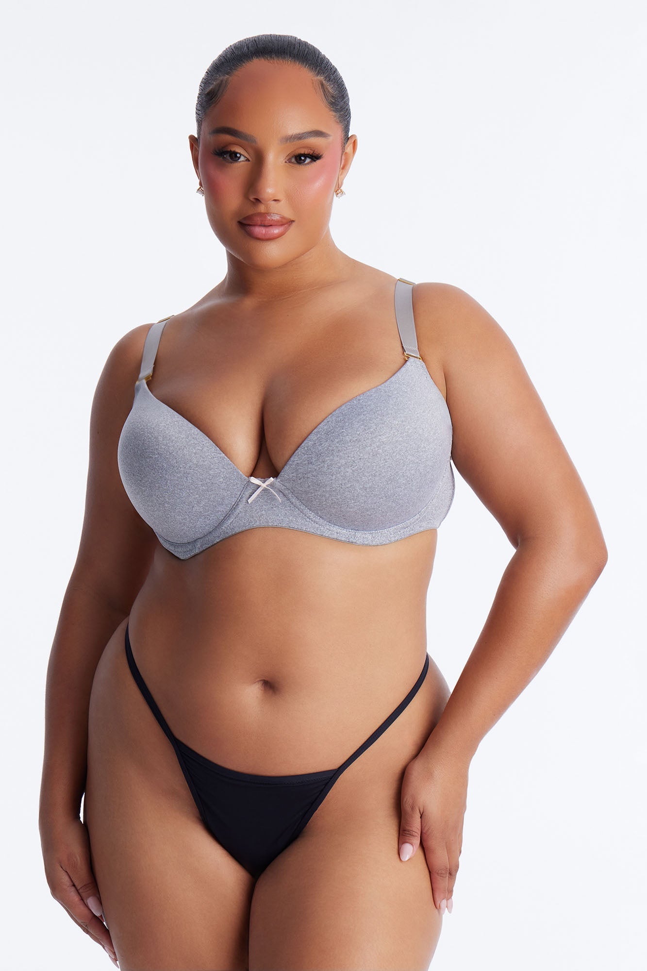 I Got You Push Up Tshirt Bra - Heather Grey