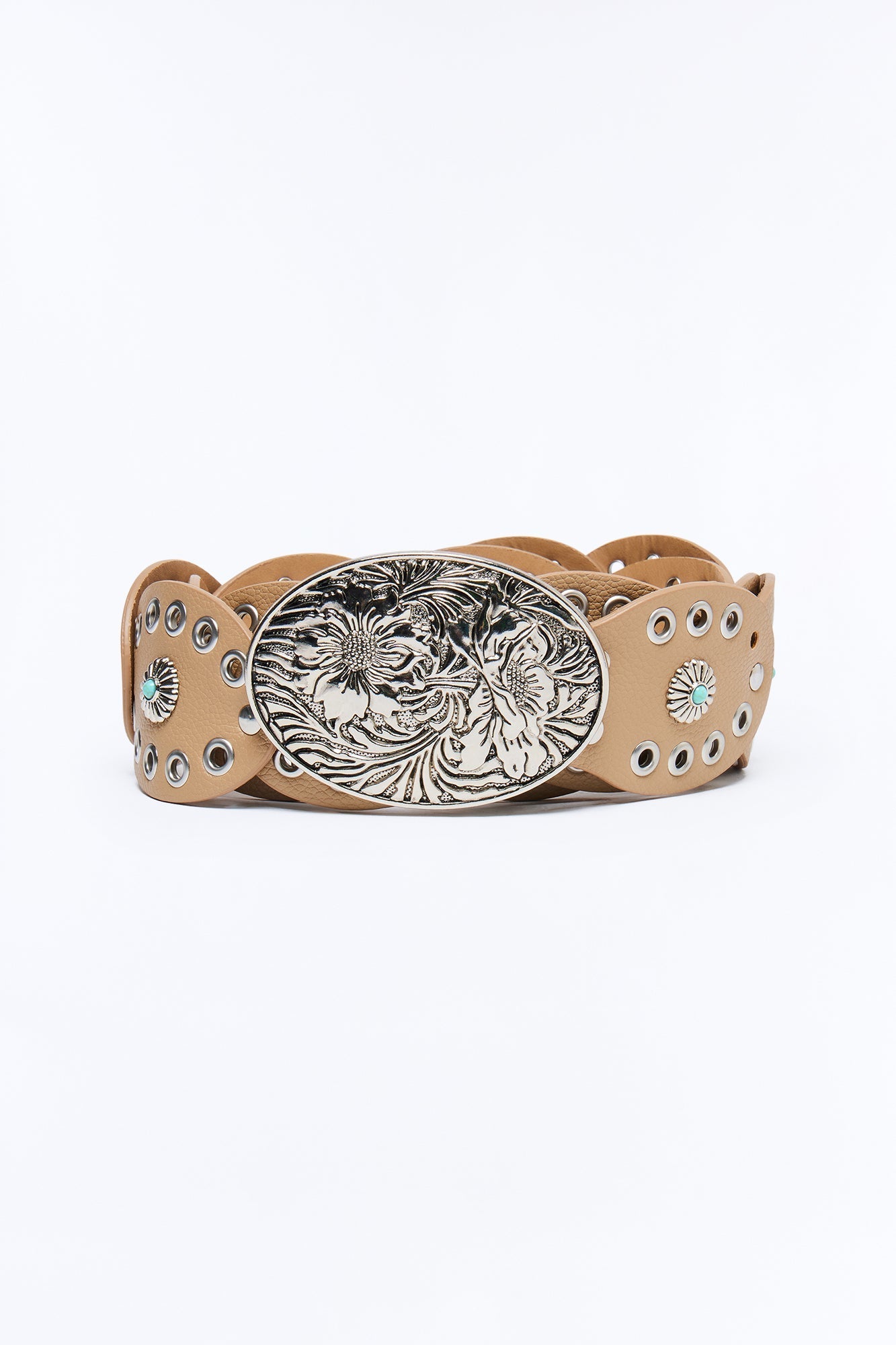 Ready Up Faux Leather Boho Belt - Taupe Fashion Nova