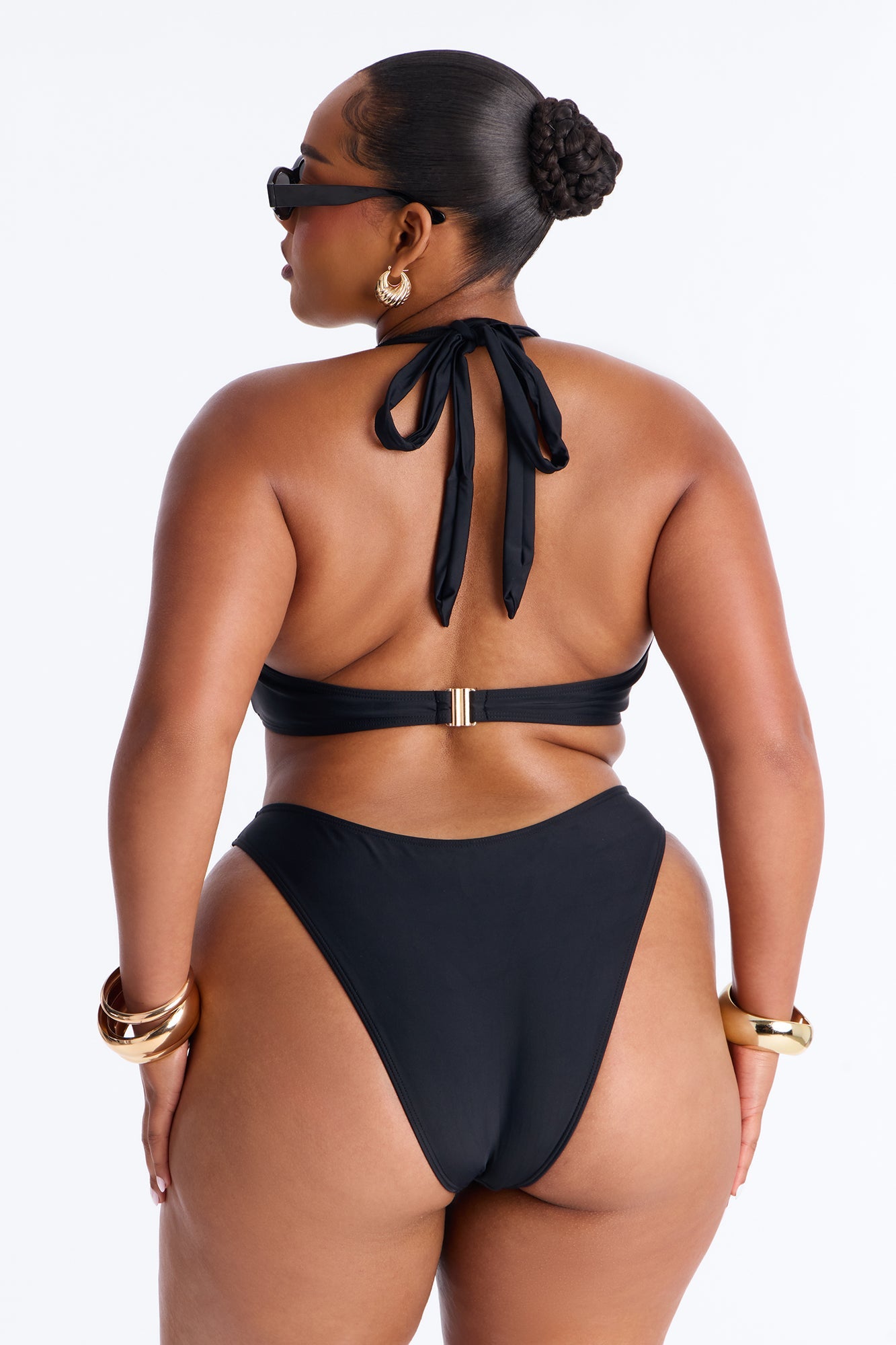 Till Sunrise Bikini And Coverup Skirt - Black Fashion Nova