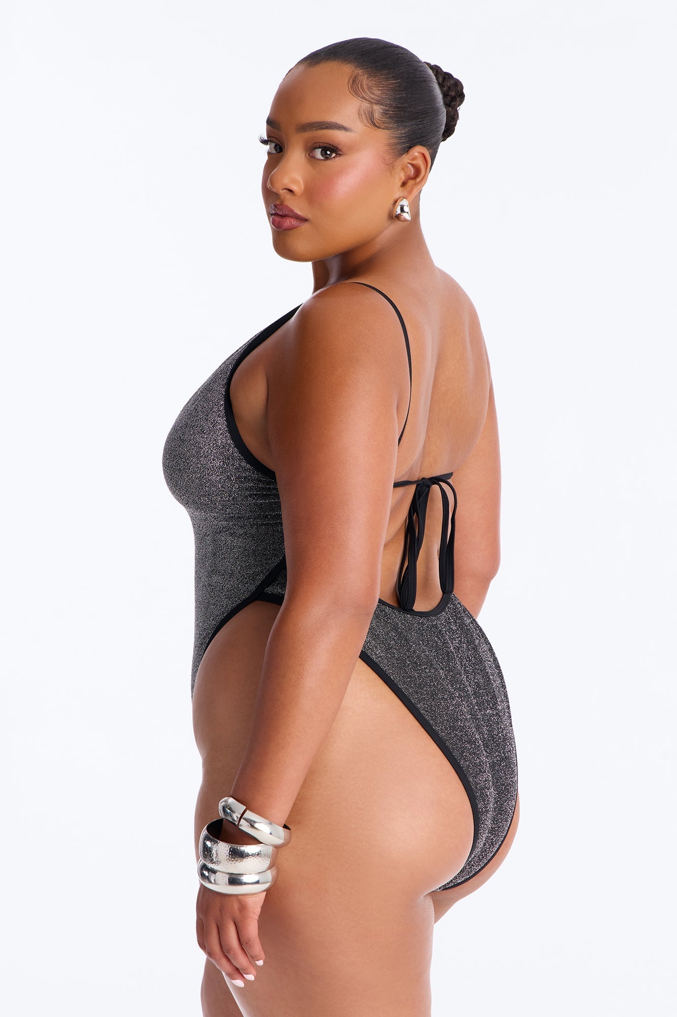 Getting Lost Together 1 Piece Swimsuit - Black Fashion Nova