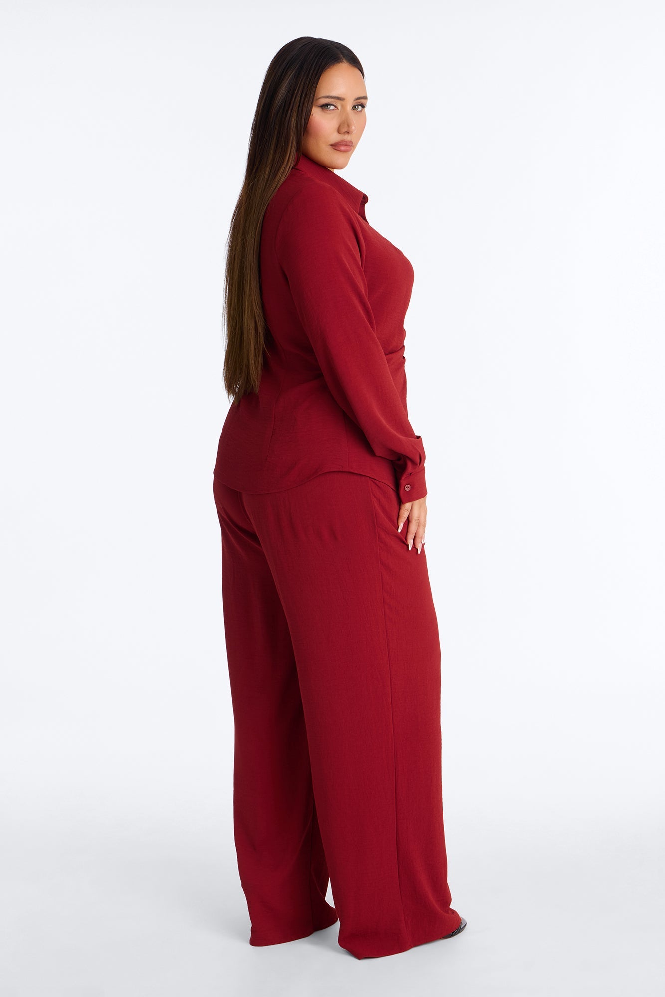 Makenzie Ruched Pant Set - Rust