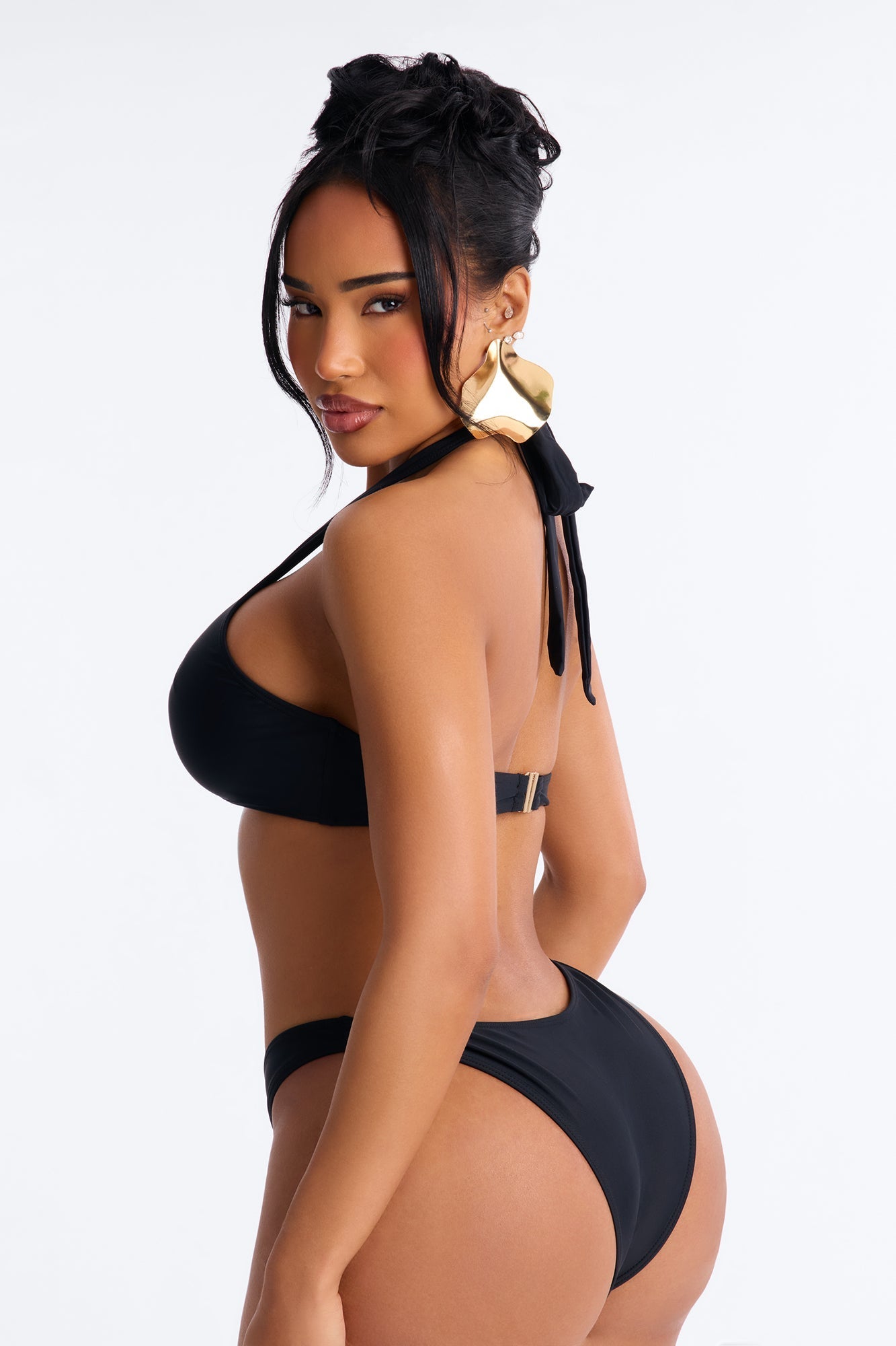 Till Sunrise Bikini And Coverup Skirt - Black Fashion Nova