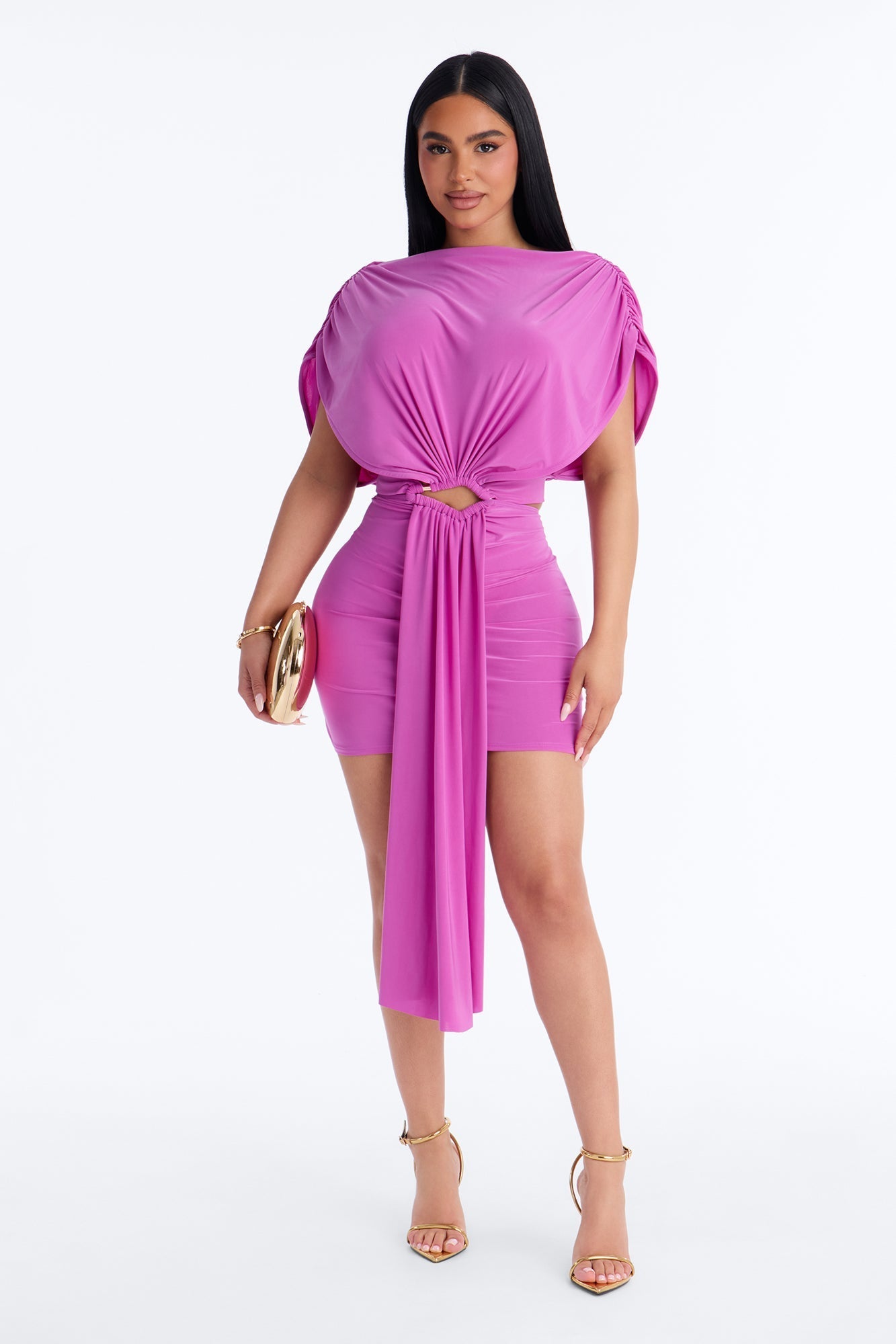 Brandi Cut Out Micro Mini Dress - Magenta Fashion Nova
