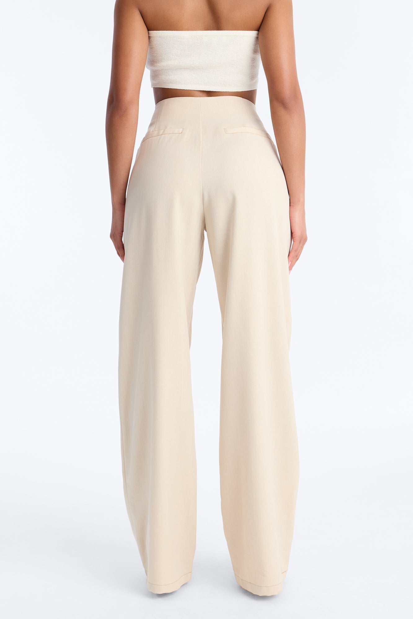 Angela High Rise Trouser Pant 33″ - Stone Fashion Nova
