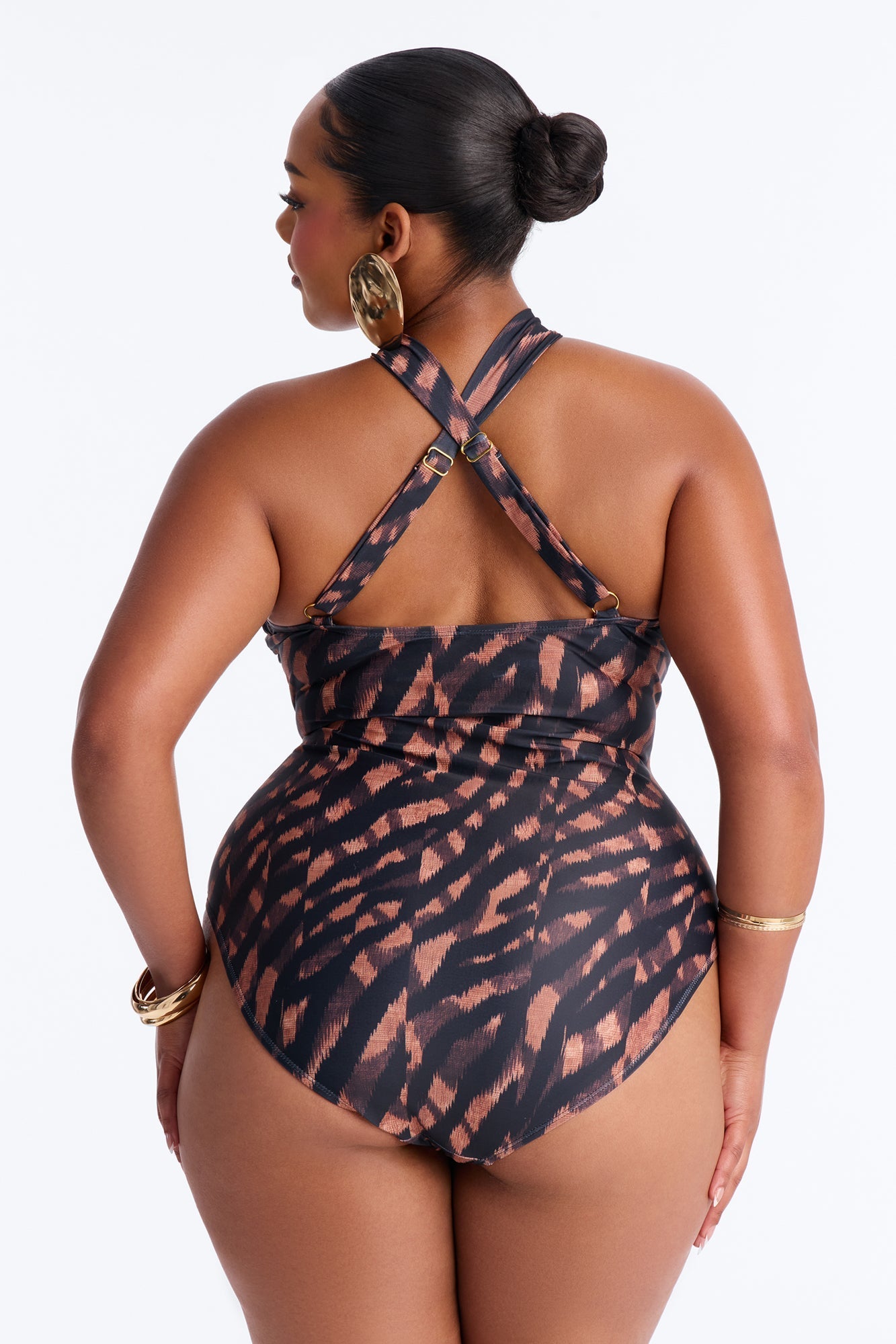 By Your Side 1 Piece Swimsuit - Black/combo Fashion Nova