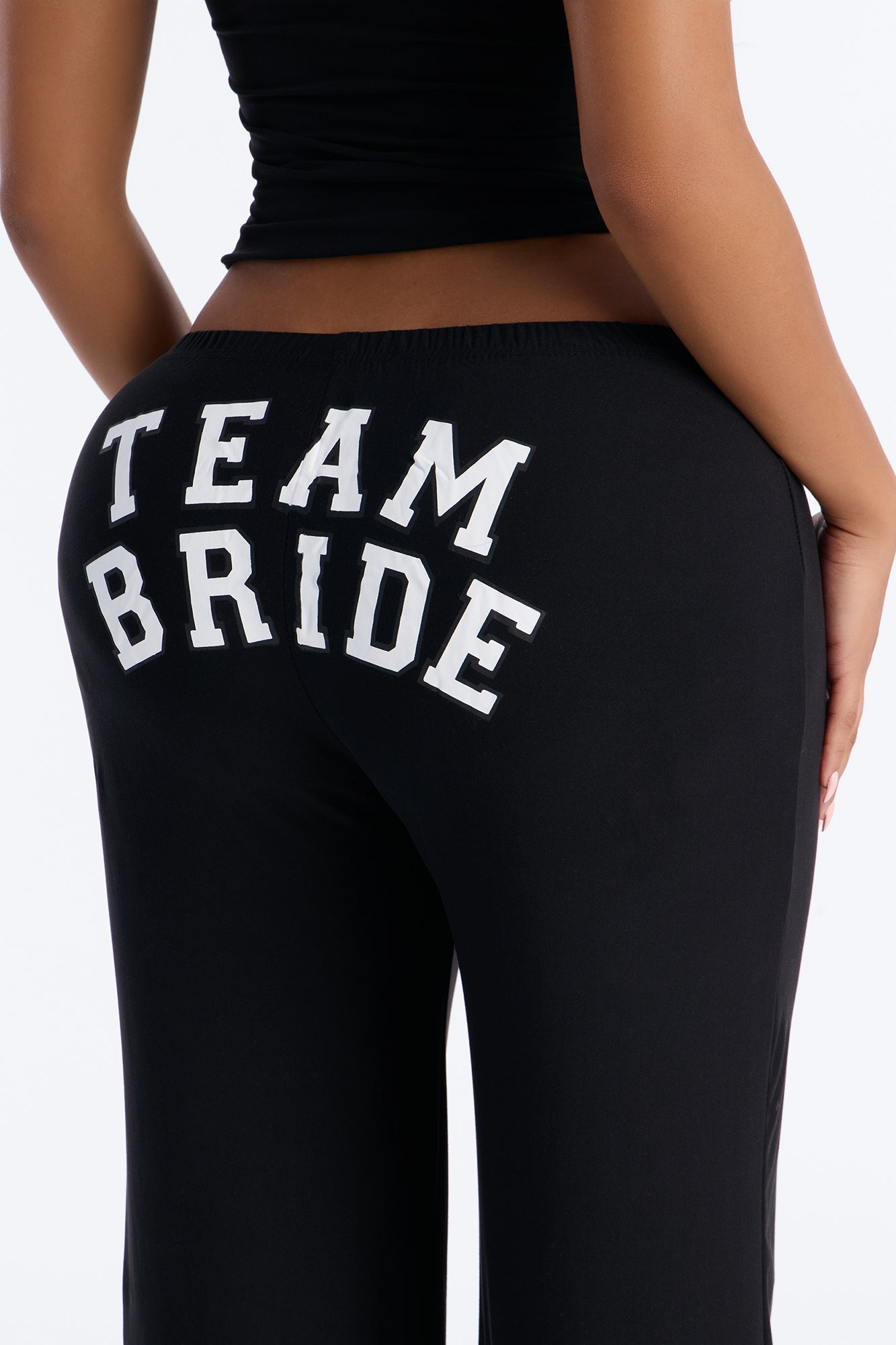 Team Bride Boarding PJ Set - Black Fashion Nova