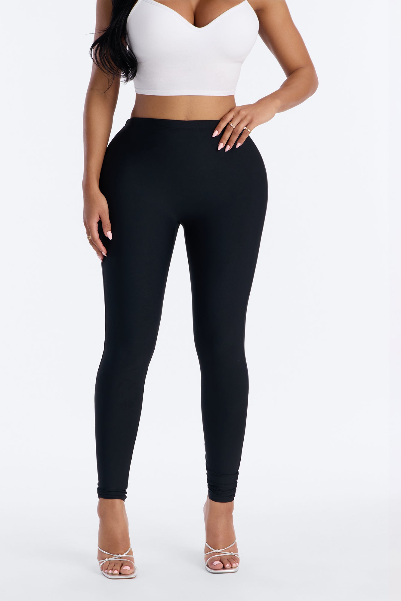Hate Much High Waisted Butt Enhanced Padding Leggings - Black Fashion Nova