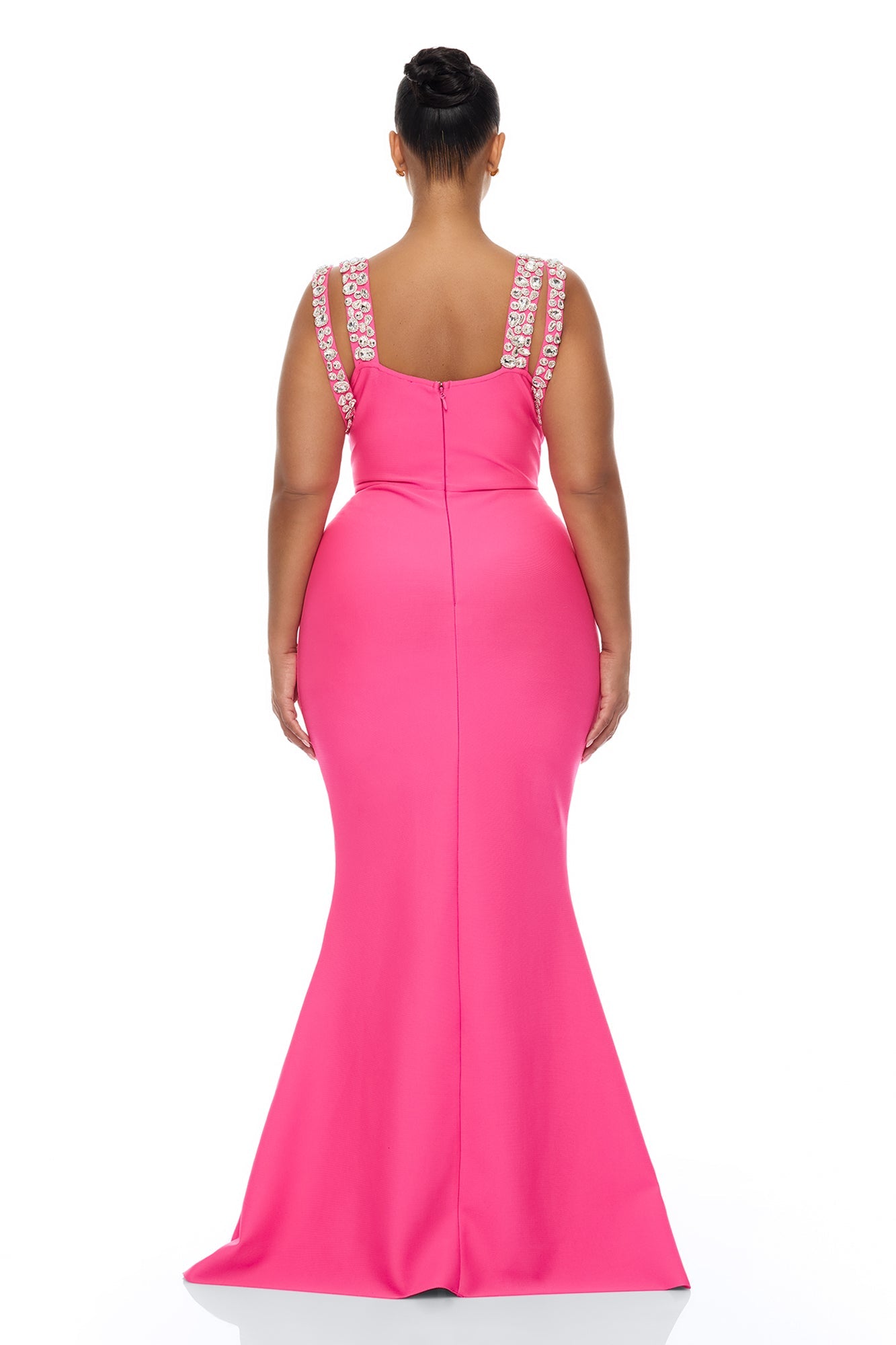 Masie Bandage Gown - Hot Pink
