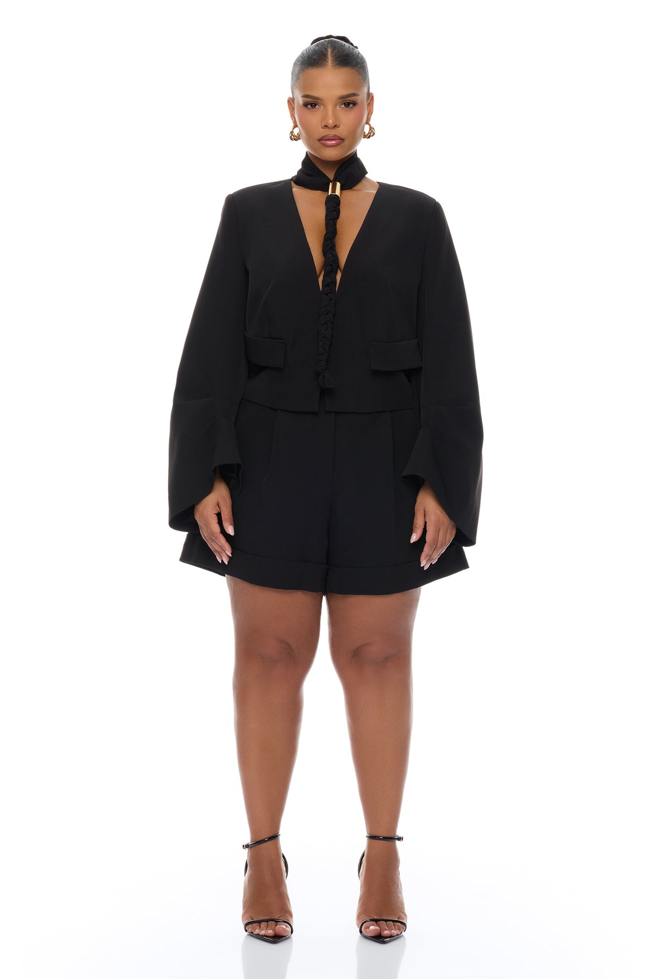 Timeless Touch Braided Jacket - Black