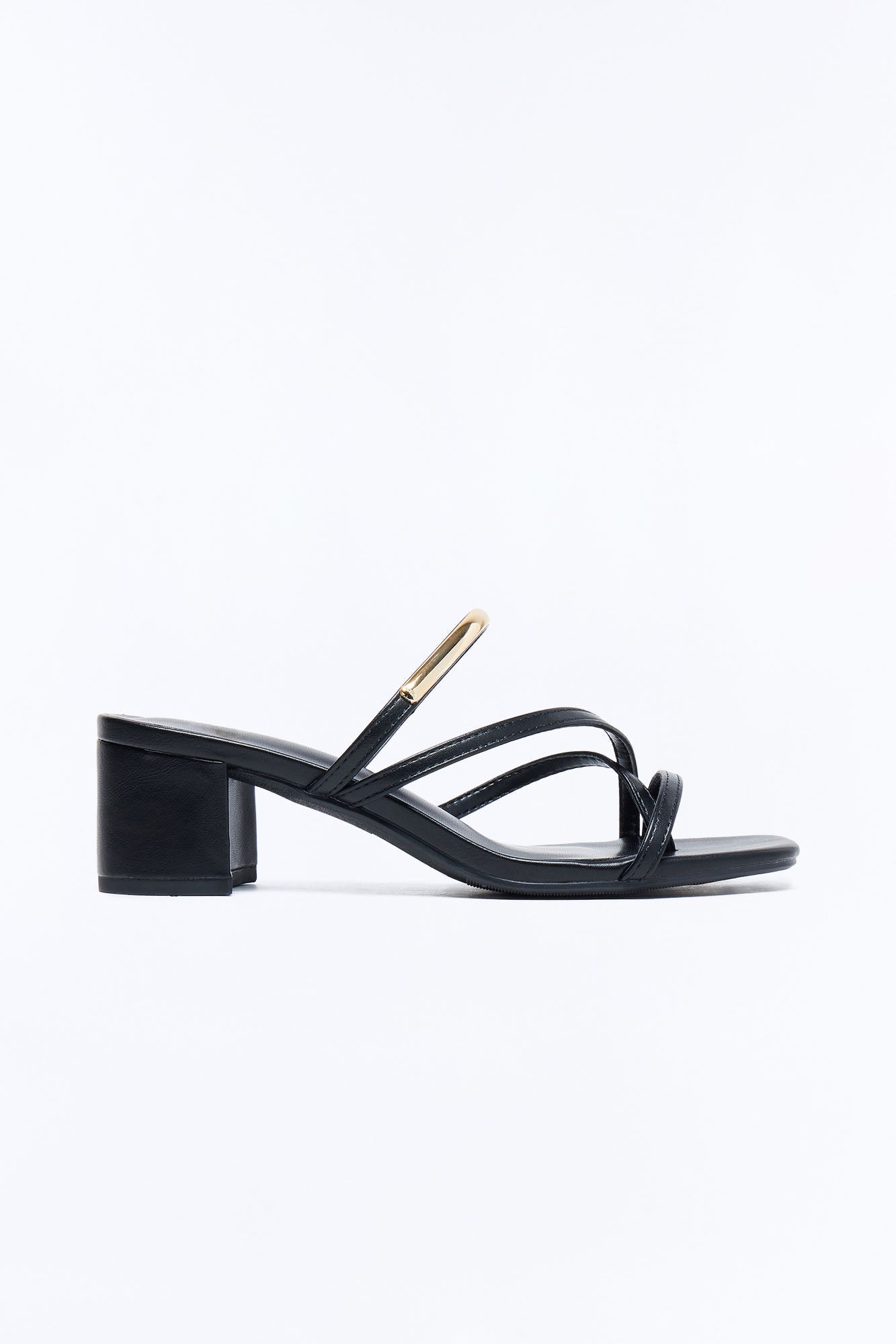Livia Block Heel Mules - Black Fashion Nova