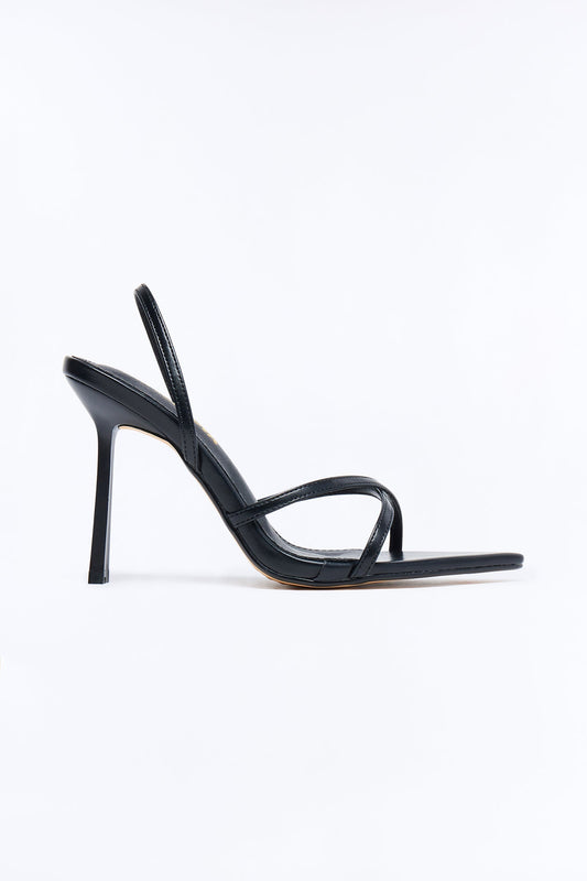 Annalise Stiletto Slingback Heels - Black Fashion Nova