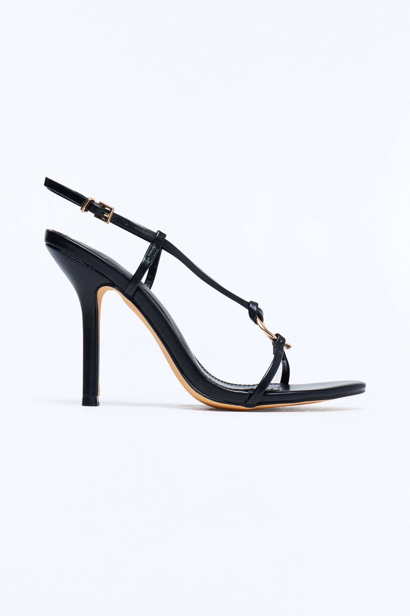 Levine Hardware Slingback Stiletto Heels - Black Fashion Nova