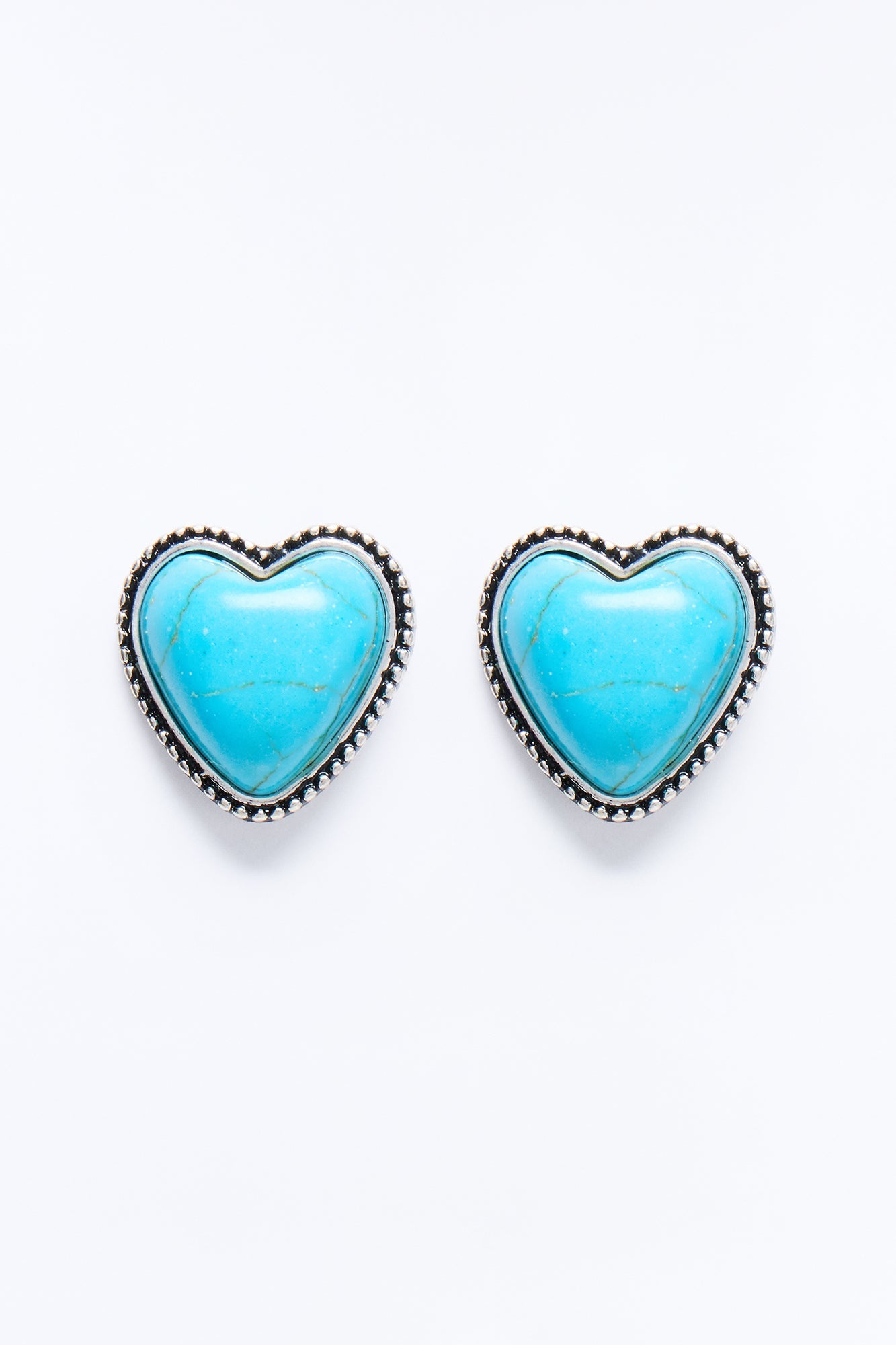 Deep Love Stud Earrings - Turquoise Fashion Nova
