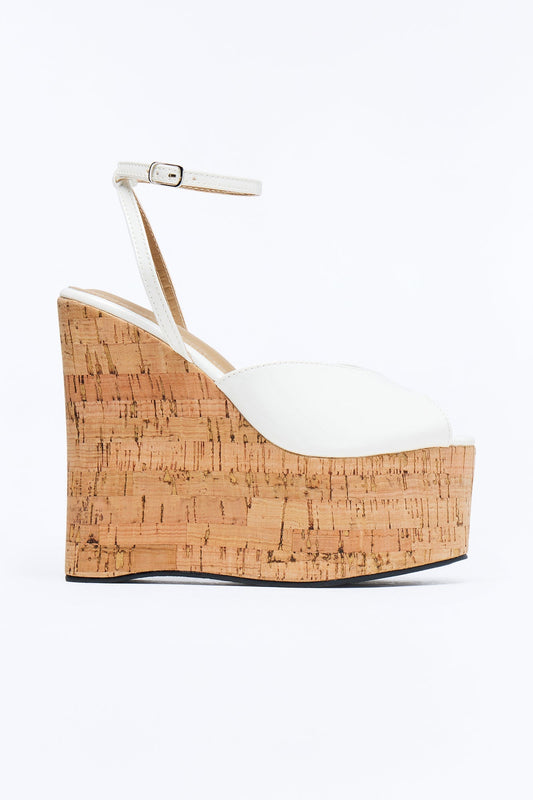 Cult Fav Ultra Platform Wedges - White Fashion Nova