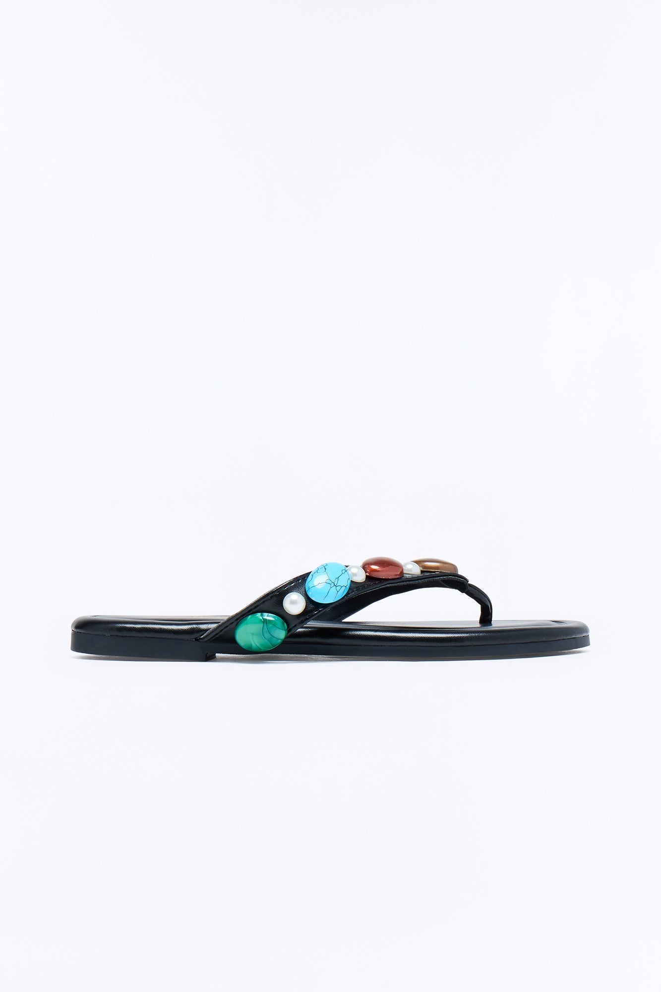 Addison Stone Flip Flops - Black Fashion Nova