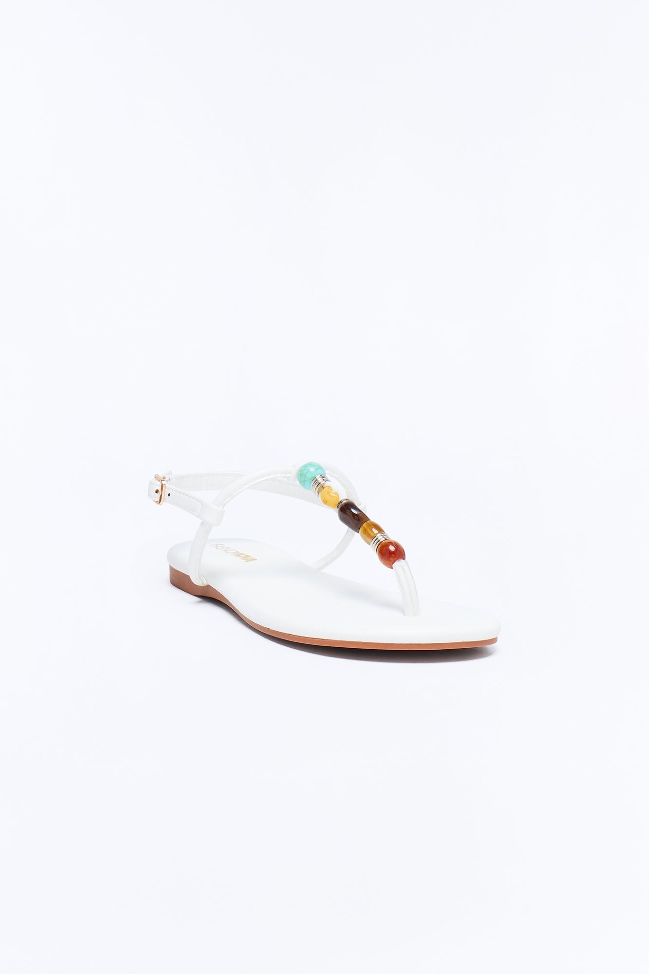 Frana Stone Strappy Sandals - White Fashion Nova