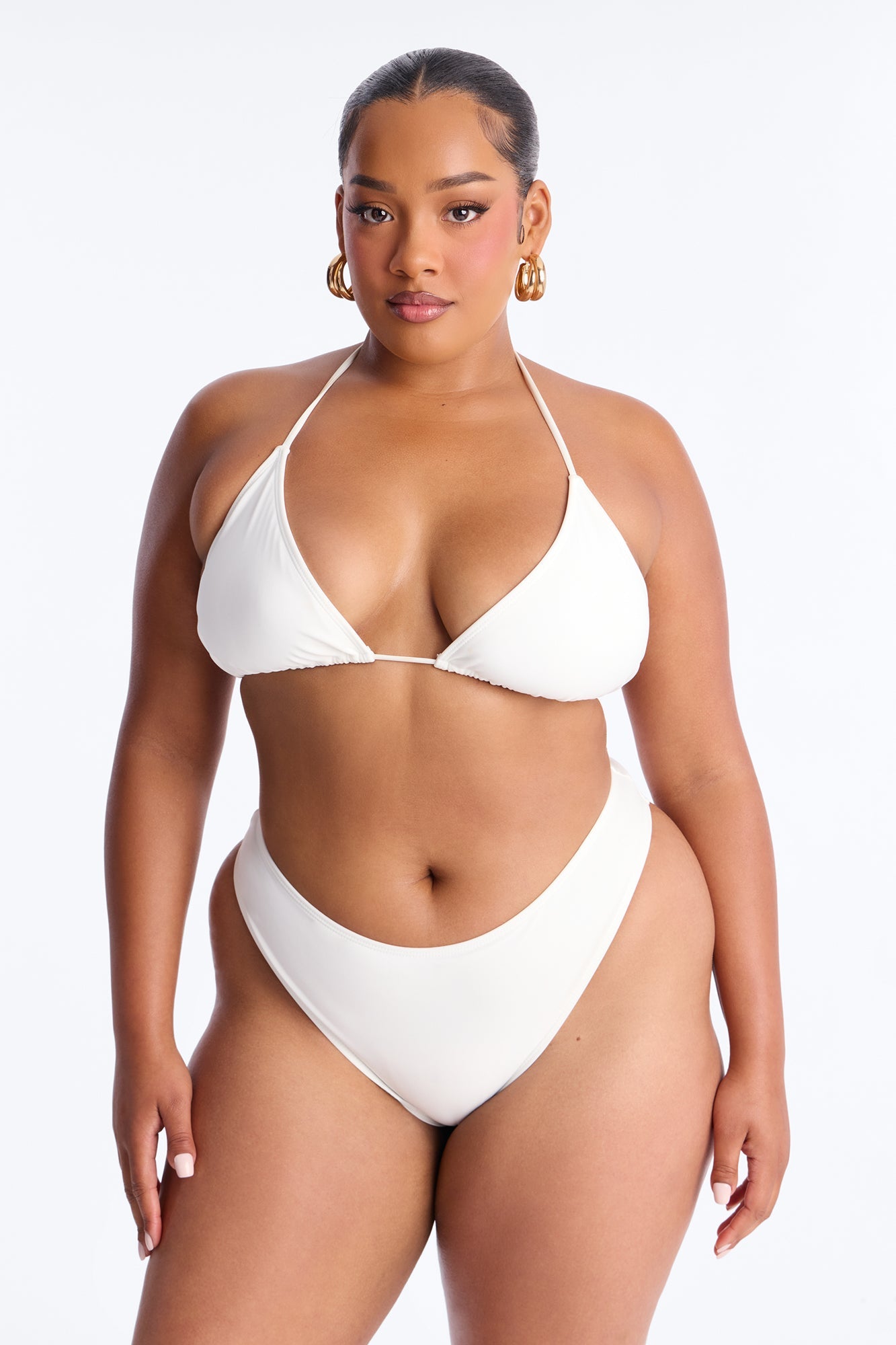 Allyson Bikini And Coverup Set - White Fashion Nova