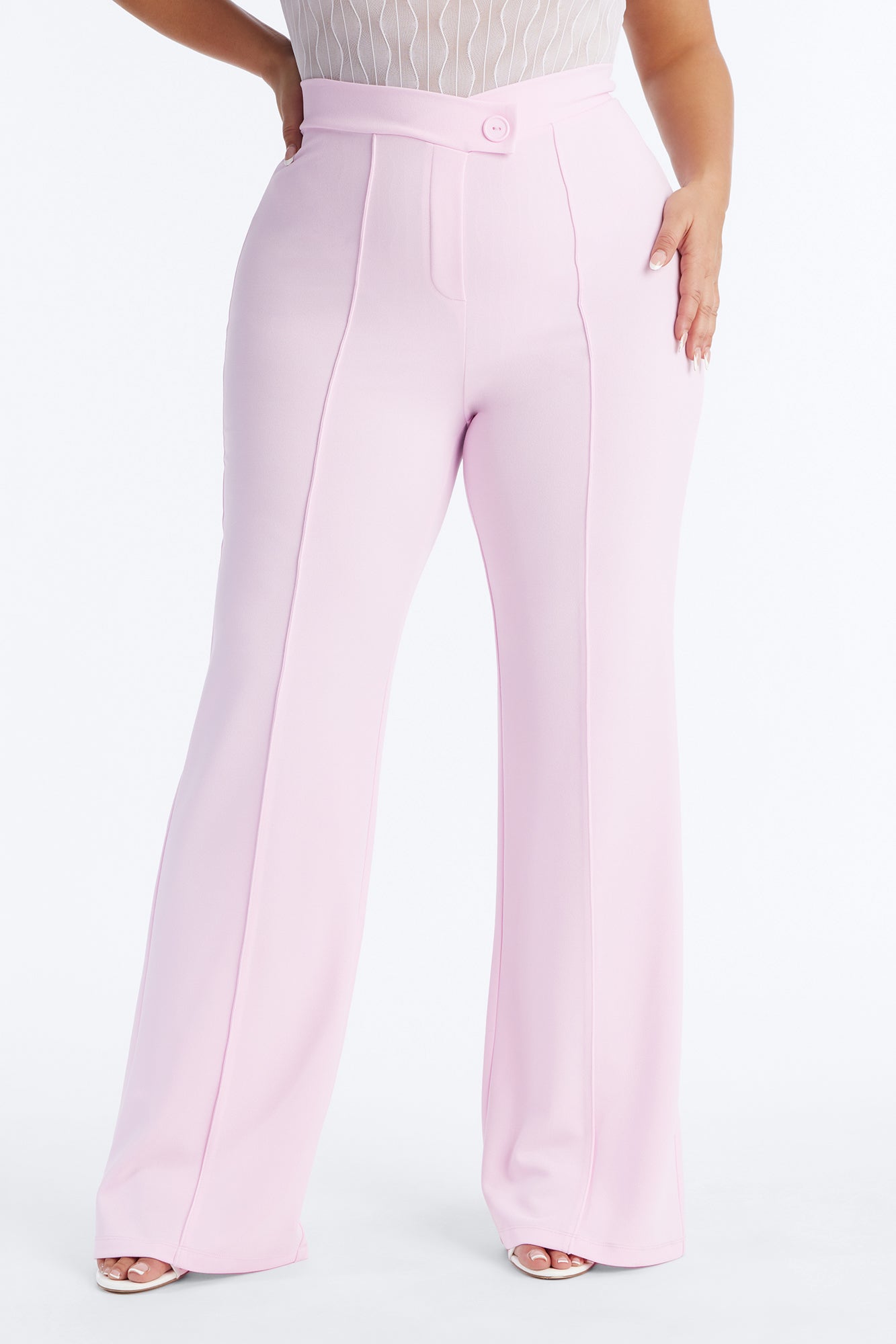 Call It Even Wide Leg Dress Pants - Light Pink Fashion Nova