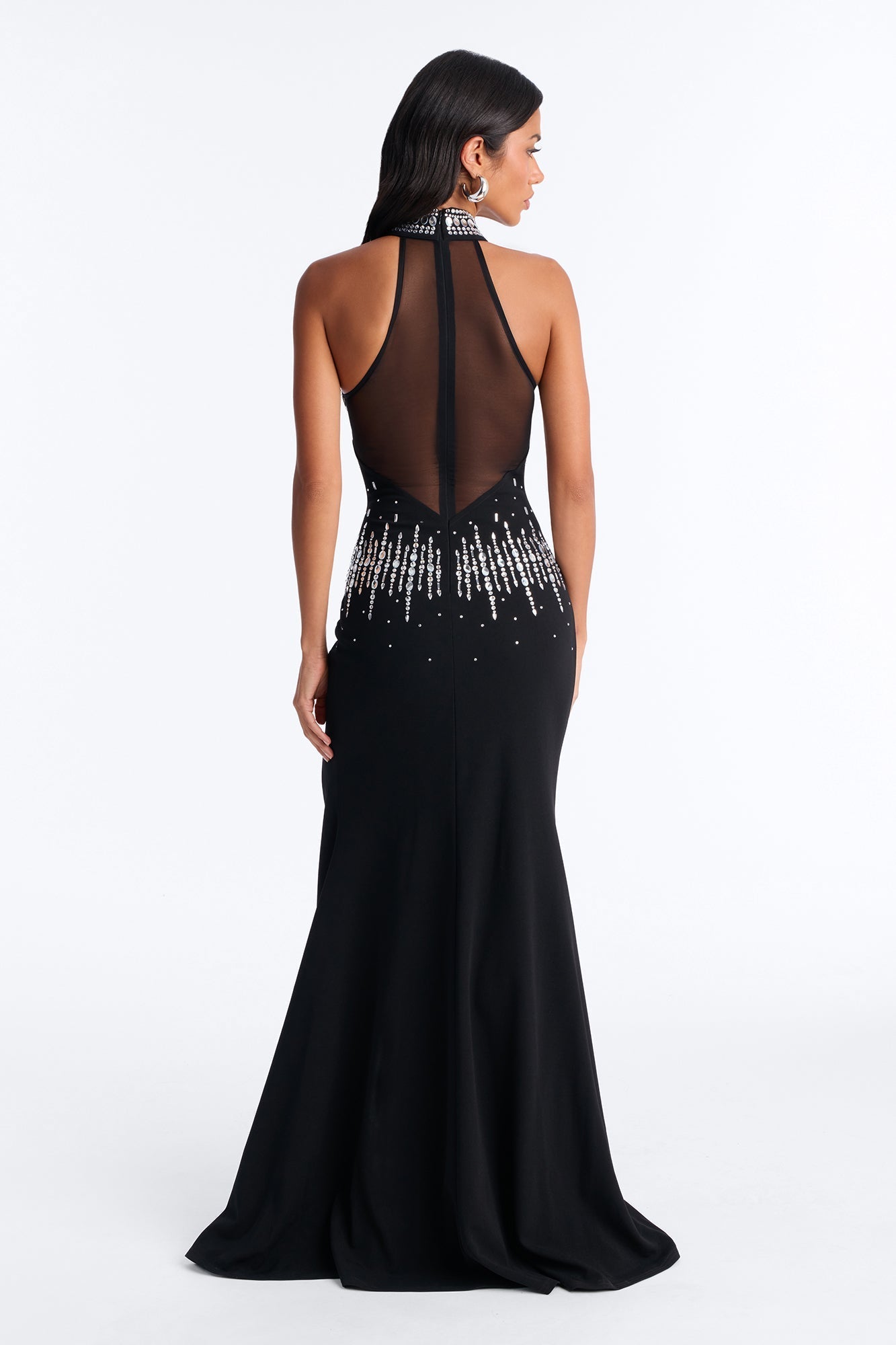 Chloe Rhinestone Embellished Gown - Black Fashion Nova