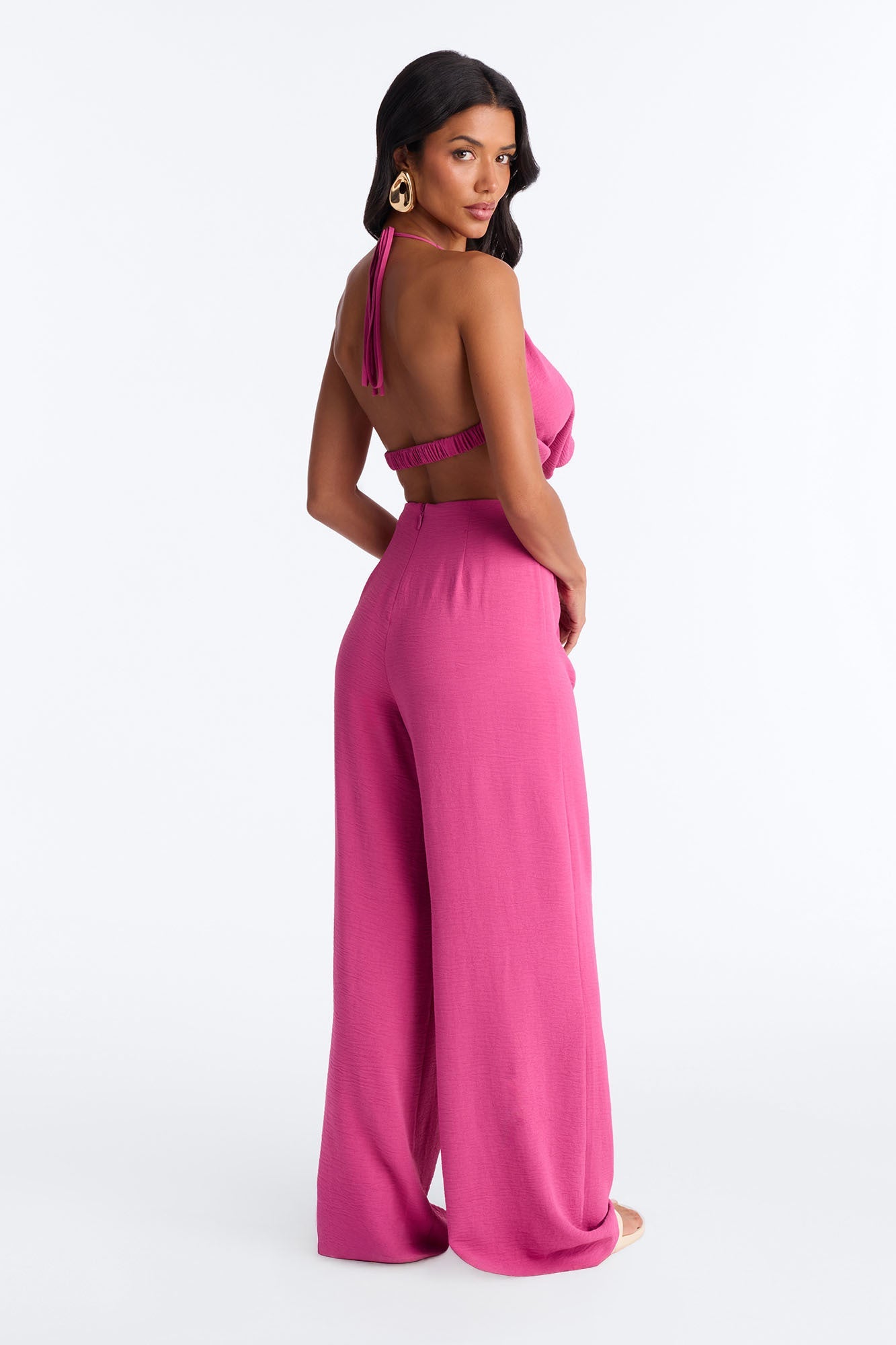 Milan Halter Pant Set - Pink