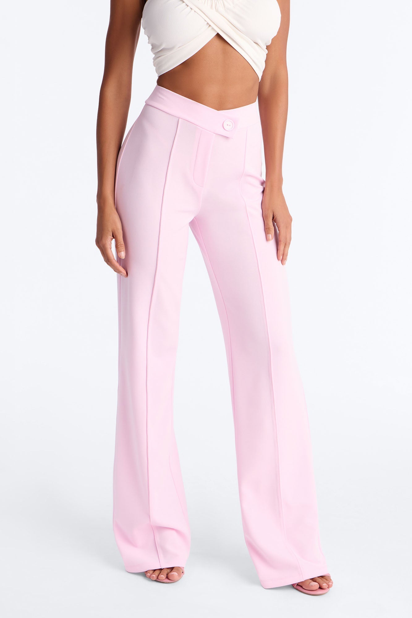 Call It Even Wide Leg Dress Pants - Light Pink Fashion Nova