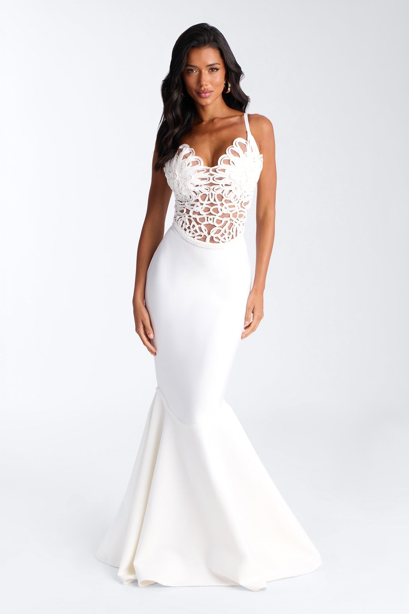 Monique Bandage Mermaid Maxi Dress - White Fashion Nova