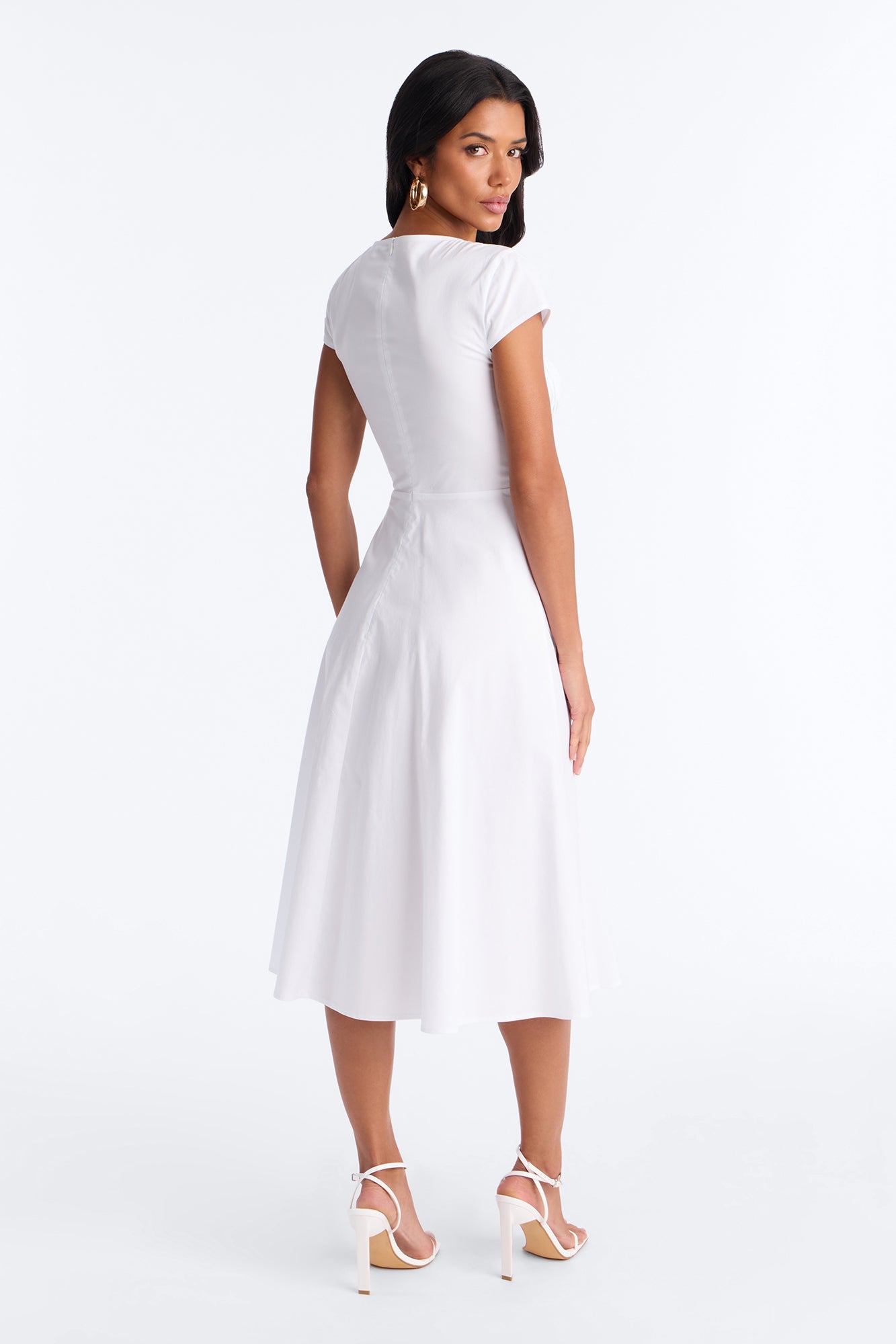 Juniper Cap Sleeve Midi Dress - White Fashion Nova