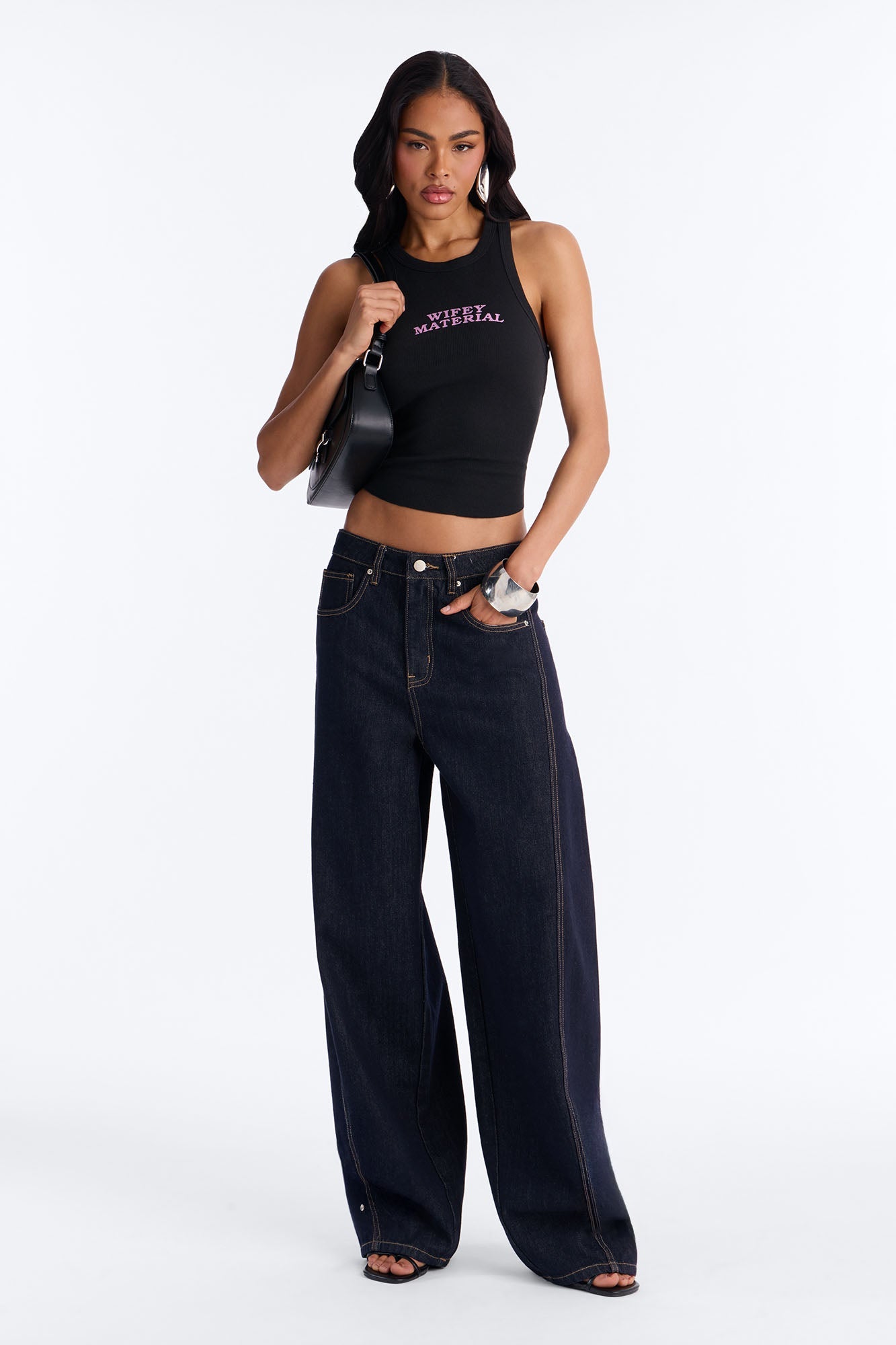 Wifey Material Tank Top - Black