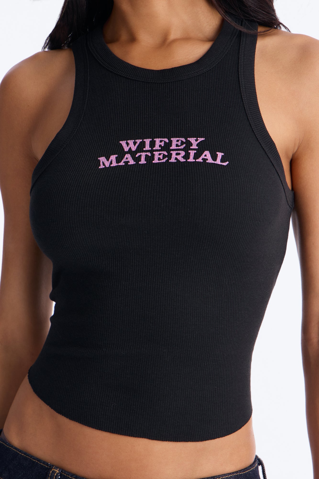 Wifey Material Tank Top - Black