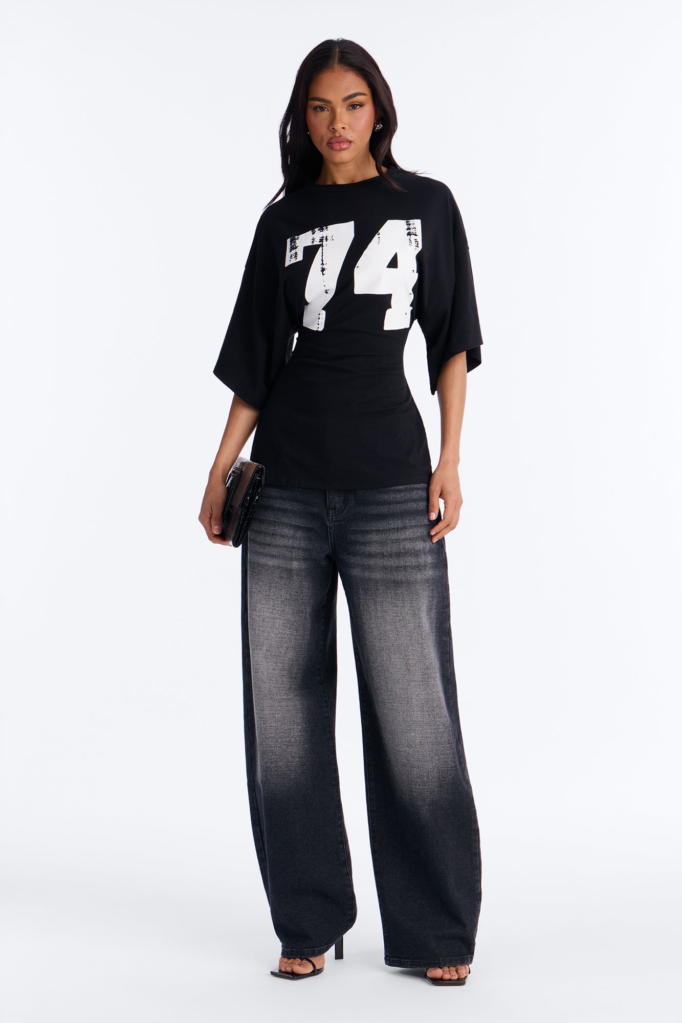 Final Game 74 Backless Lace Up Top - Black