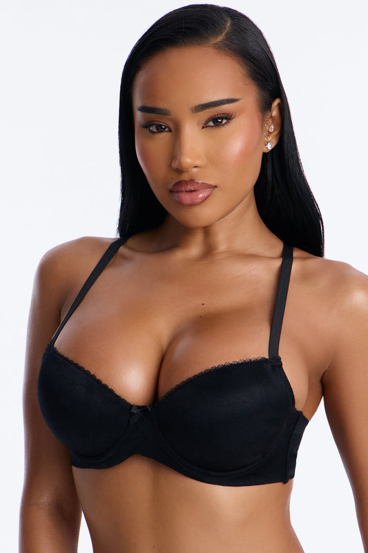 Your Girl Smoothing Back Underwire Molded Cup Bra - Black