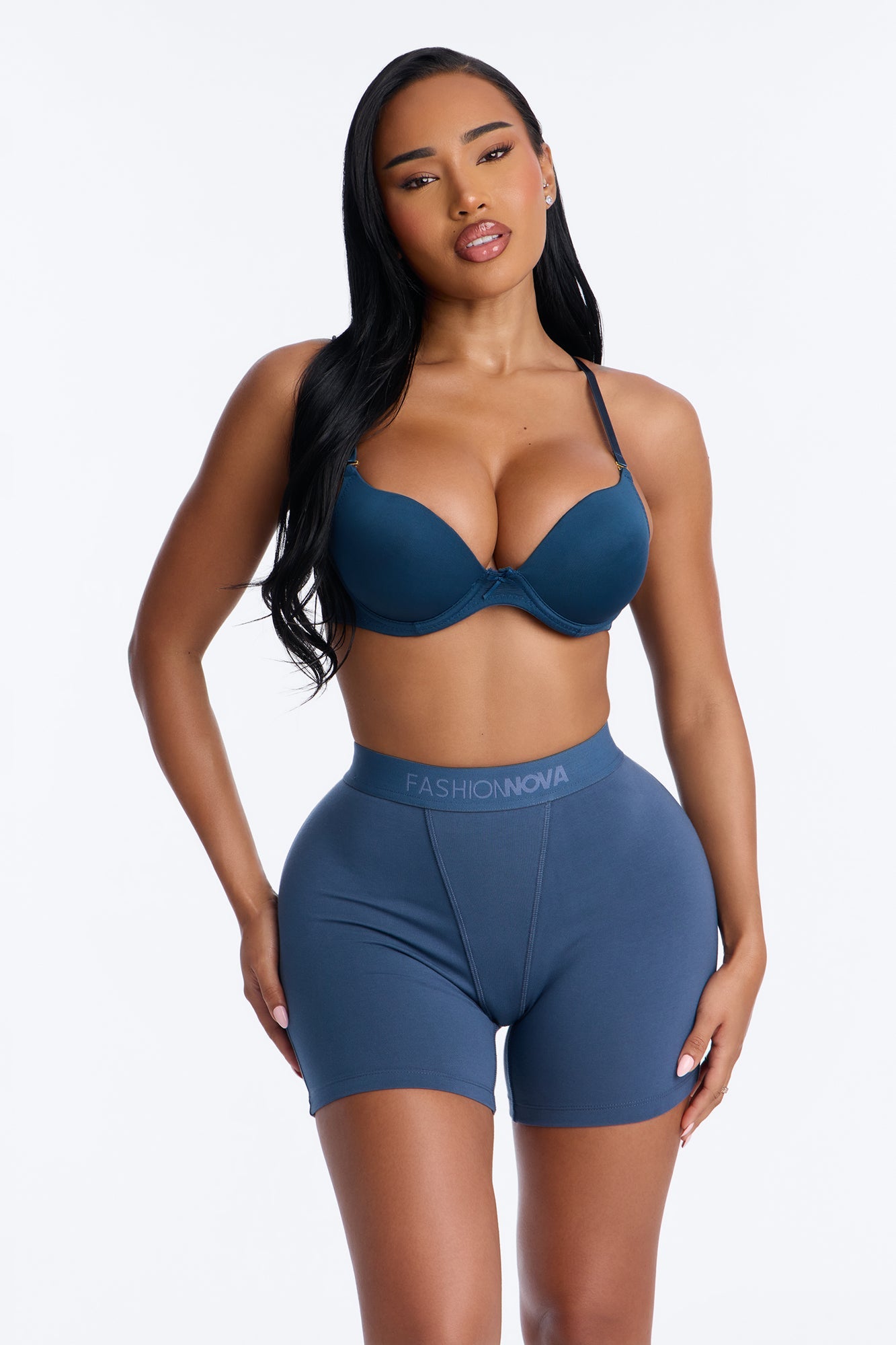 FN Mood Cotton Boxer Brief - Slate Blue