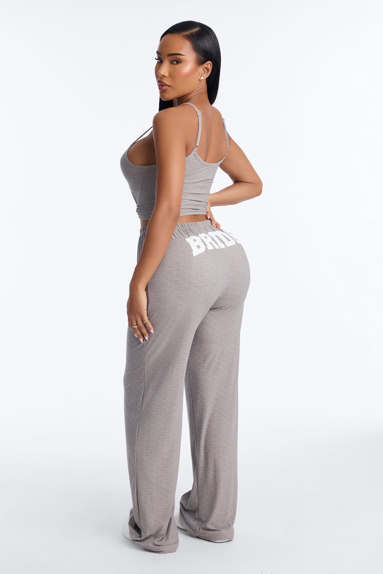 Bride Boarding PJ Set - Heather Grey