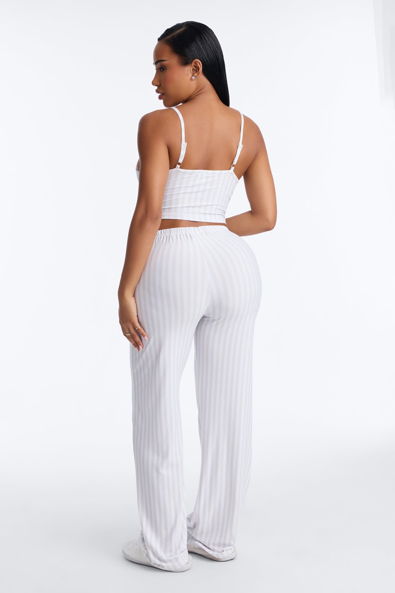 Sequin Bride’s Night In Cami PJ Pant Set - White