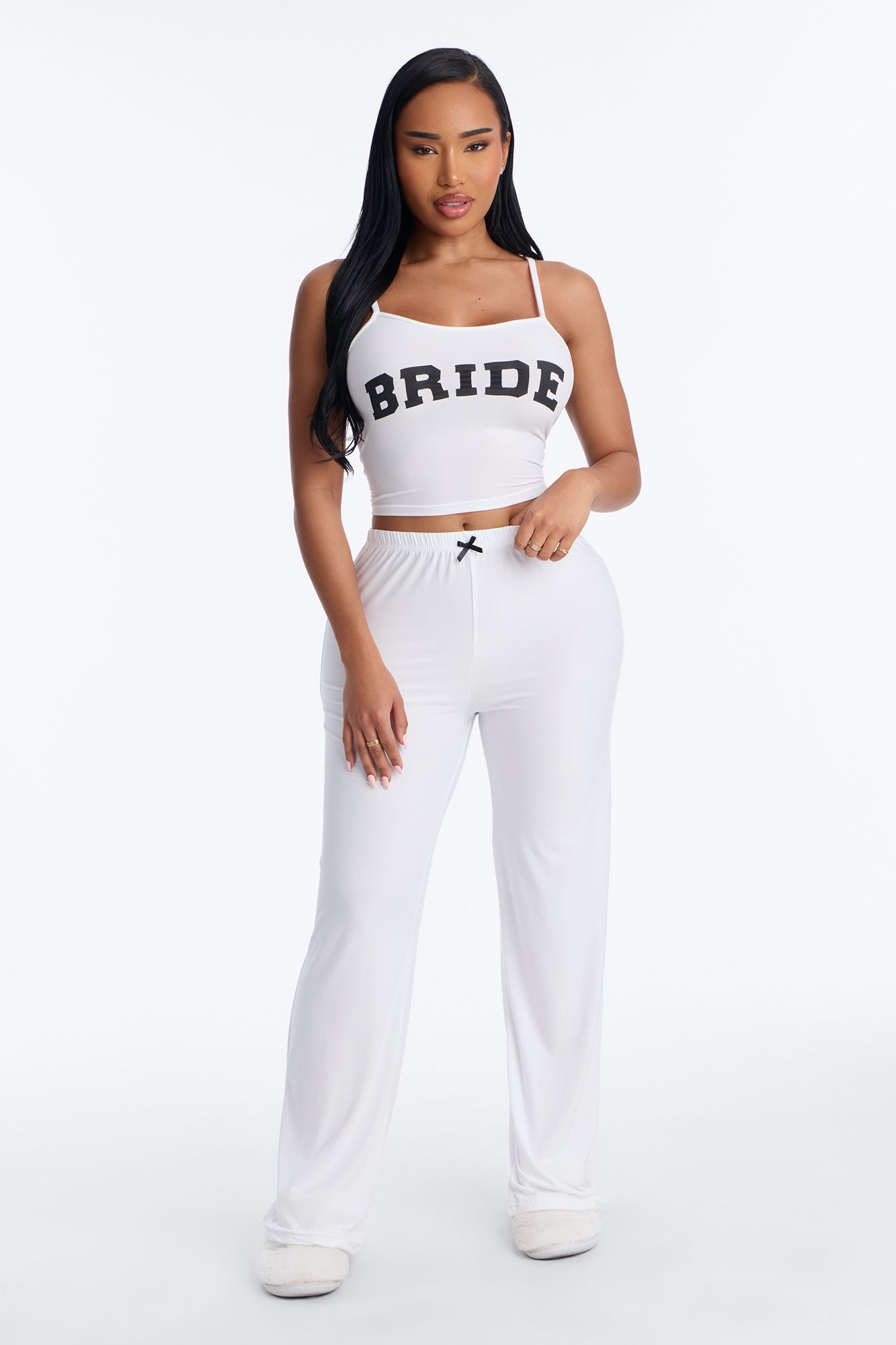 Bride Boarding PJ Set - White